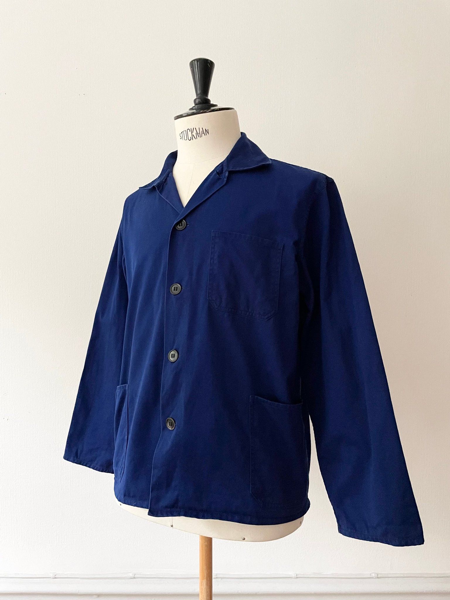 Vintage 1960's Blue Chore Jacket - Medium Size US M / EU 48-50 / 2 - 2 Thumbnail