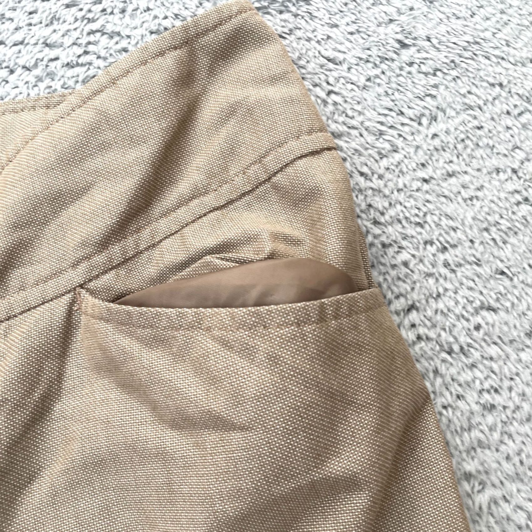 Ann Taylor Ann Taylor Womens Pants Brown Signature Fit Dress Textured Lined Wide Leg 12 Size 24" / US 00 / IT 34 - 6 Thumbnail