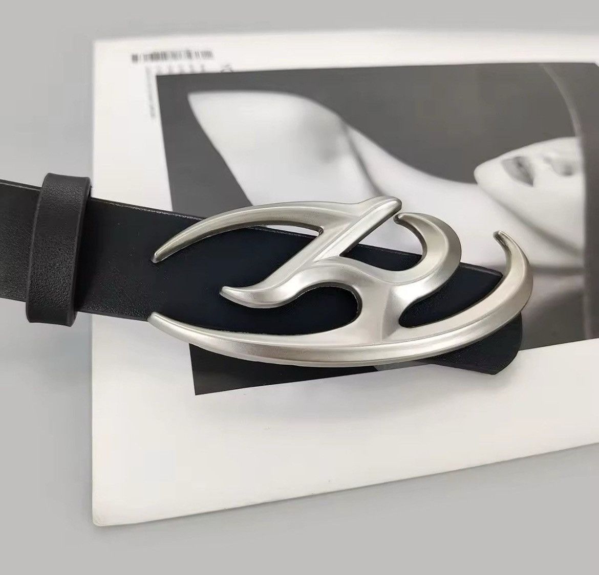 Japanese Brand × Leather Y2K style chrome buckle belt Size ONE SIZE - 5 Thumbnail