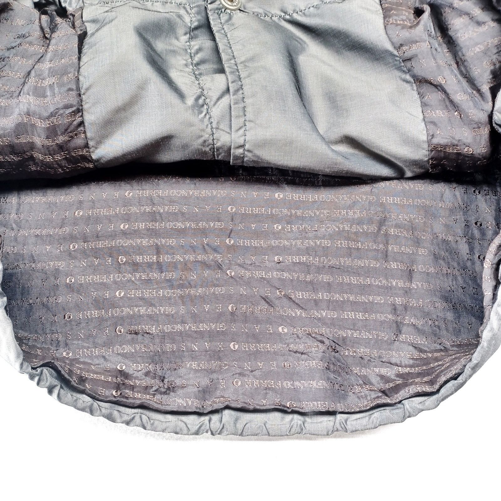 Gianfranco Ferre Y2K Ferre Jeans Metallic Silver Jacket Sz S Chrome Techwear Size S / US 4 / IT 40 - 15 Thumbnail