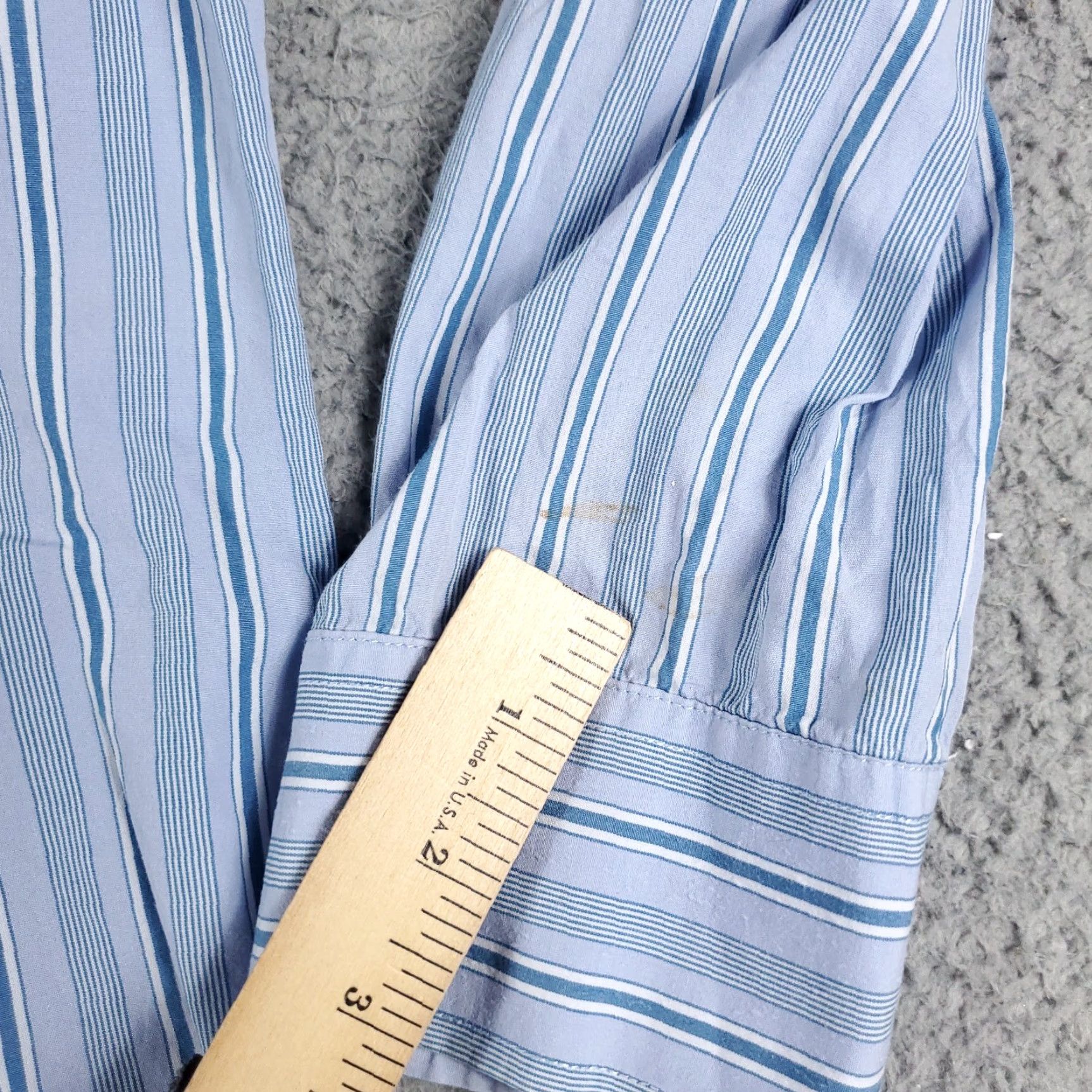 Diesel Diesel Button-Up Shirt Mens 2XL Blue Striped Plaid Long Sleeve Snap Collar Regular Fit Size US XXL / EU 58 / 5 - 7 Thumbnail