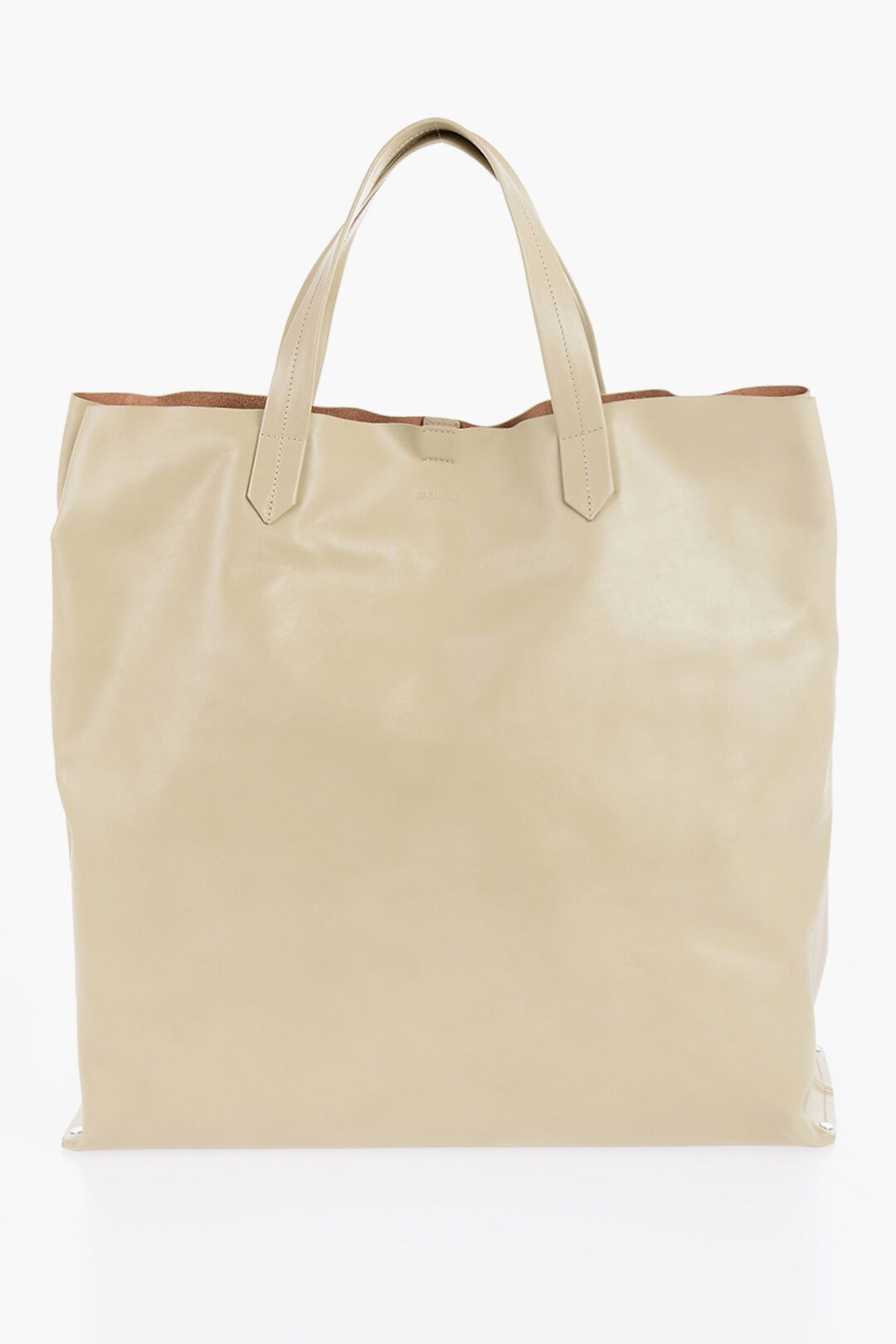 Jil Sander og1mm0625 Size: OS / Leather Tape Shopping Bag in Beige Size ONE SIZE - 1 Thumbnail