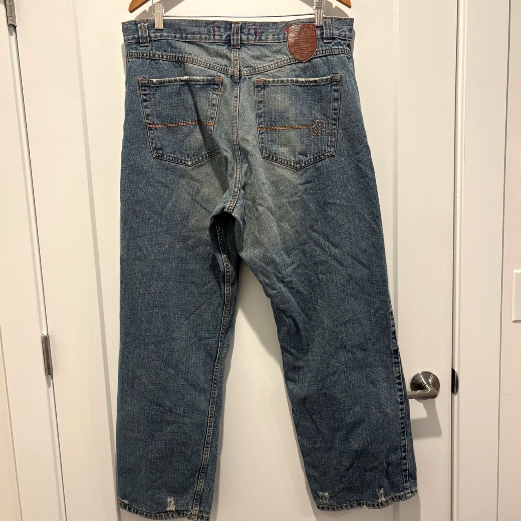 Vintage VINTAGE Mecca Jeans Denim Wide-Leg 40x32 Mens Hip Hop Baggy Blue 5-Pocket Relaxed Streetwear Style Size US 40 / EU 56 - 4 Thumbnail
