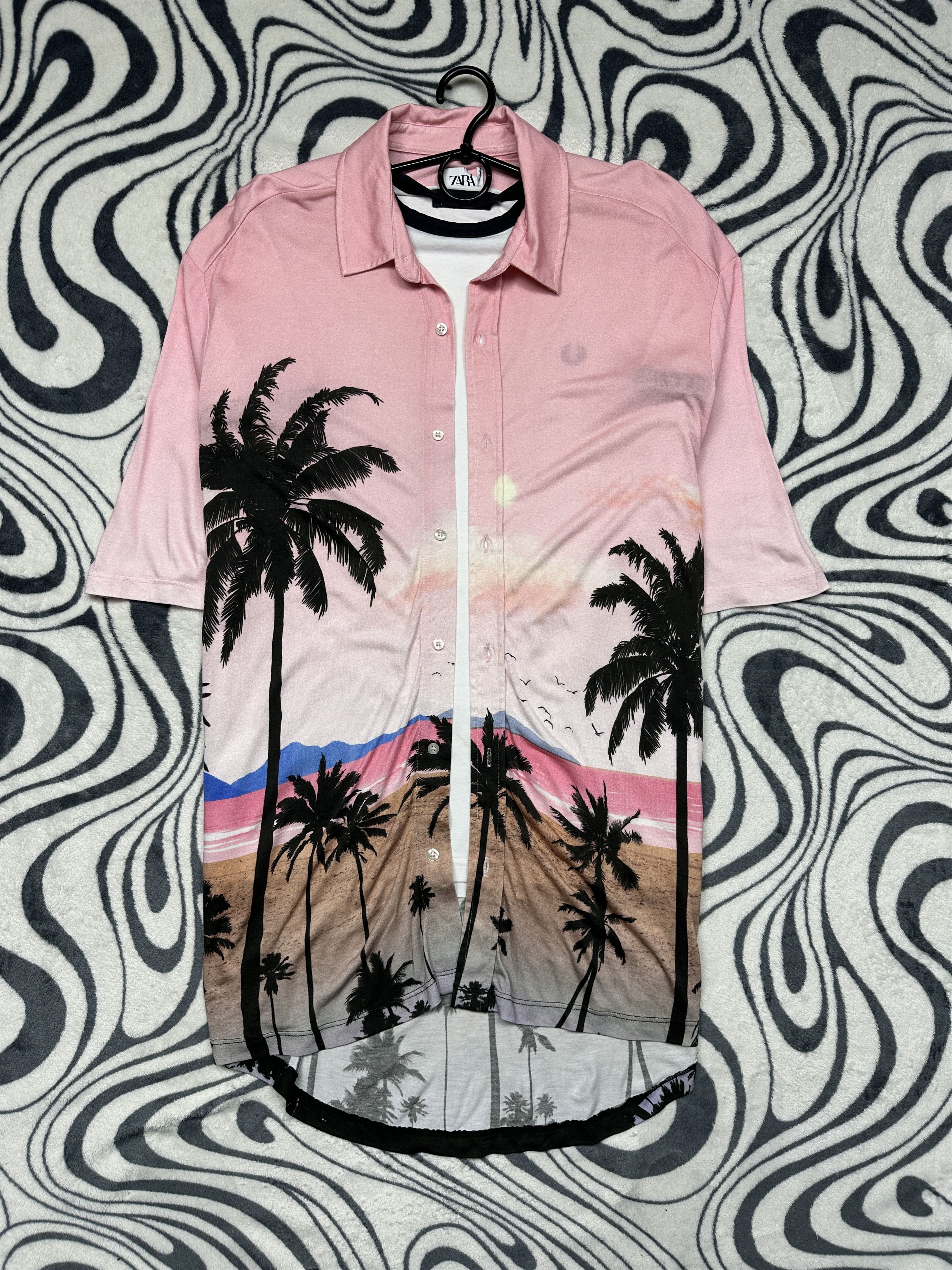 Zara Zara Vintage Mens Hawaiian Shirt Y2K Aloha Size US L / EU 52-54 / 3 - 1 Thumbnail