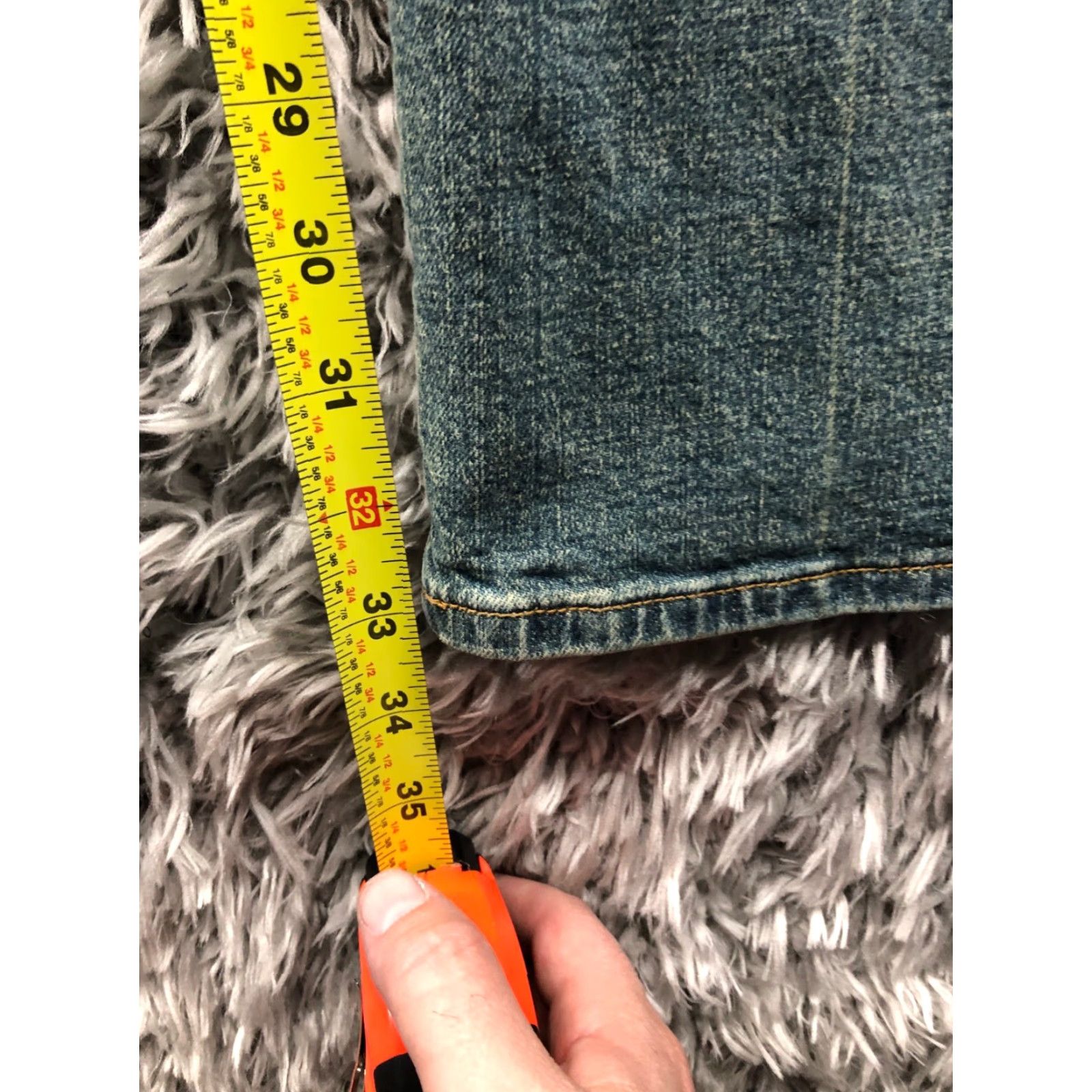 Vintage VIGOSS Jeans Size 13 Juniors Mid Rise Dark Wash Blue Denim Straight Jeans Women 34In Waist 31In Inseam Size 34" / US 12 / IT 48 - 3 Thumbnail