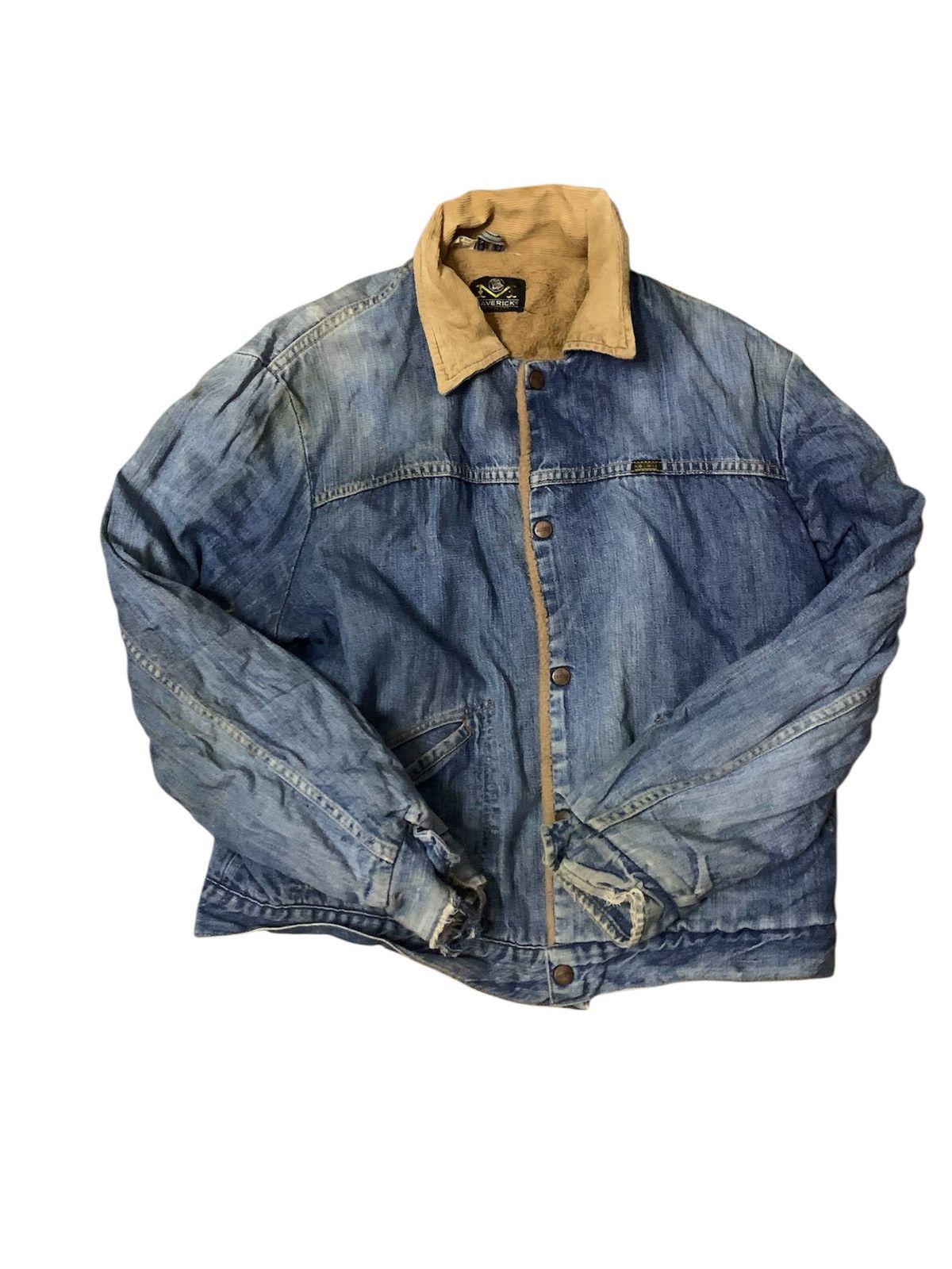 Vintage Vintage 80’s Maverick Flare Denim Jacket Size US S / EU 44-46 / 1 - 1 Thumbnail