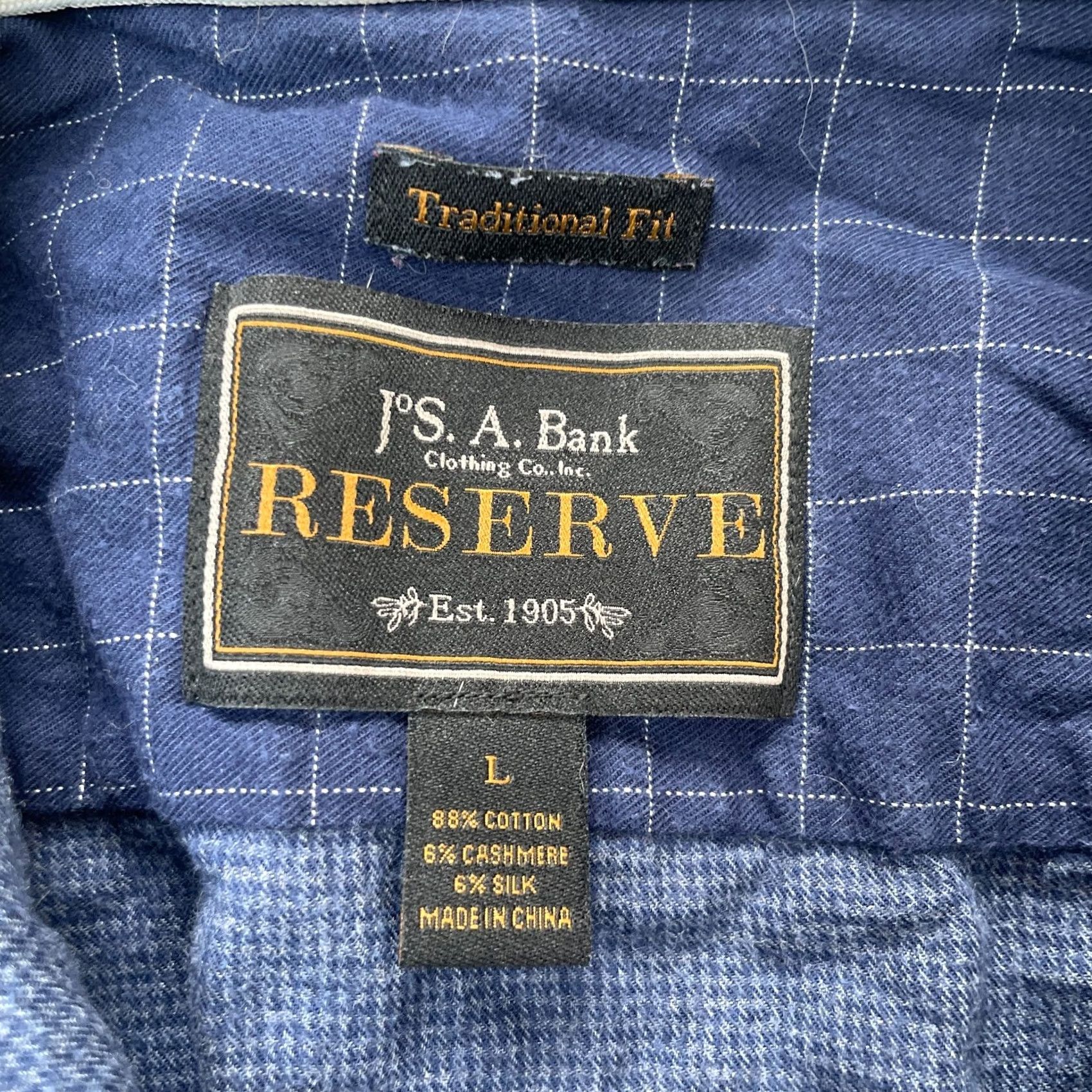Jos. A. Bank Jos A Bank Shirt Mens Large Blue Reserve Traditional Fit Button-Up Casual Workwear 52 Chest Blue Button-Up Size US L / EU 52-54 / 3 - 3 Thumbnail