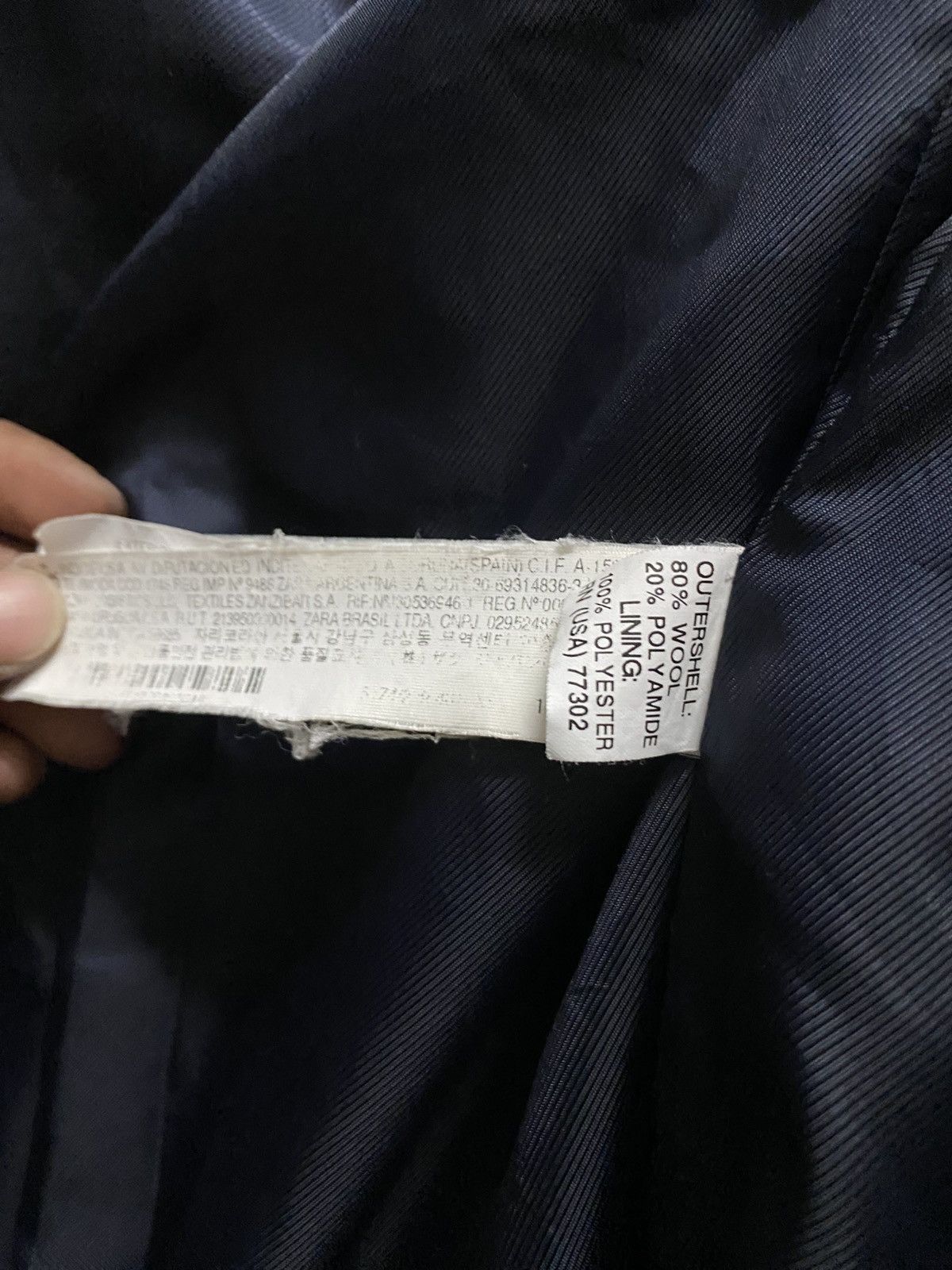 Designer × Zara Zara Basic Hoodie Double Breasted Blue Coat Size XS / US 0-2 / IT 36-38 - 8 Thumbnail