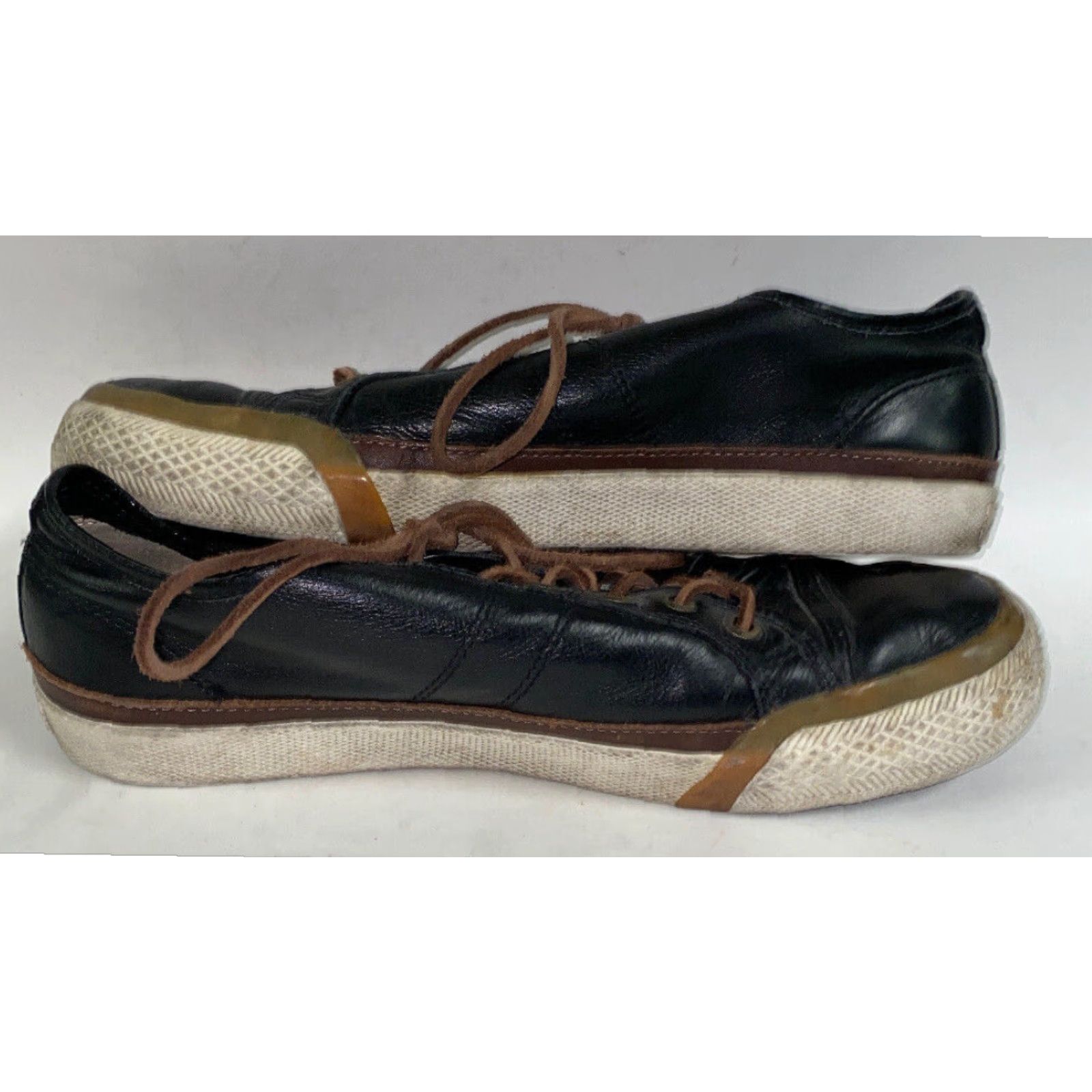 Frye Frye Black Leather Lace Up Mens Casual Sneakers Size 10.5 Size US 10.5 / EU 43-44 - 5 Thumbnail