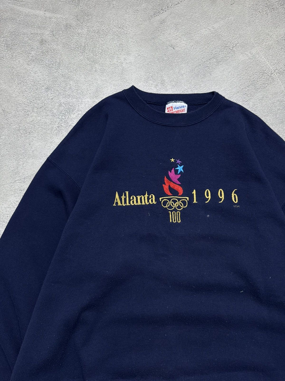 Hanes Vintage Y2k Olympic Games 1996 Atlanta Sweatshirt Size US XXL / EU 58 / 5 - 6 Thumbnail