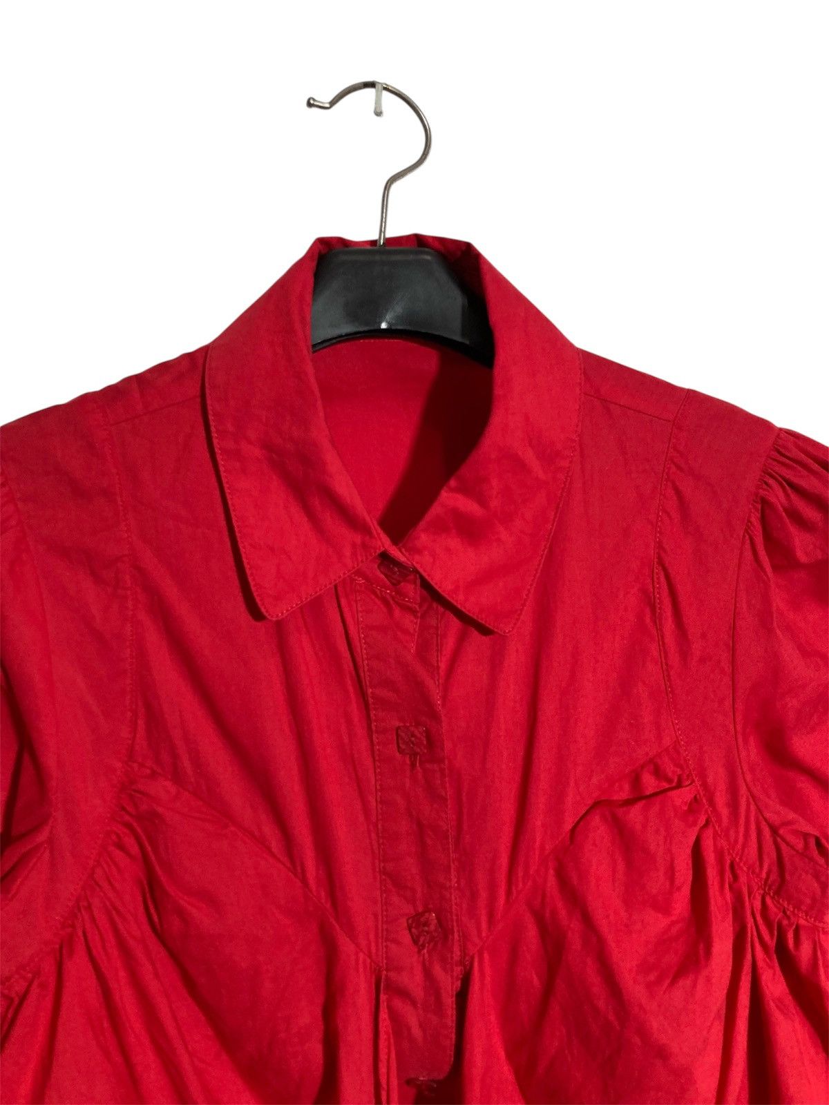 Kenzo 🇫🇷 Vintage Kenzo Blouse Top Women With Tie Front Red Luxury Size S / US 4 / IT 40 - 4 Thumbnail