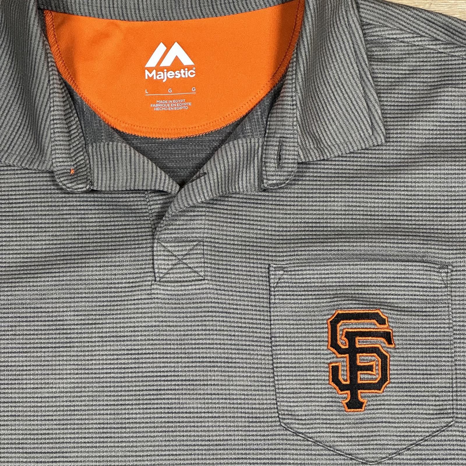 Majestic Majestic Mens Polo L Gray San Francisco Giants Logo Size US L / EU 52-54 / 3 - 3 Thumbnail