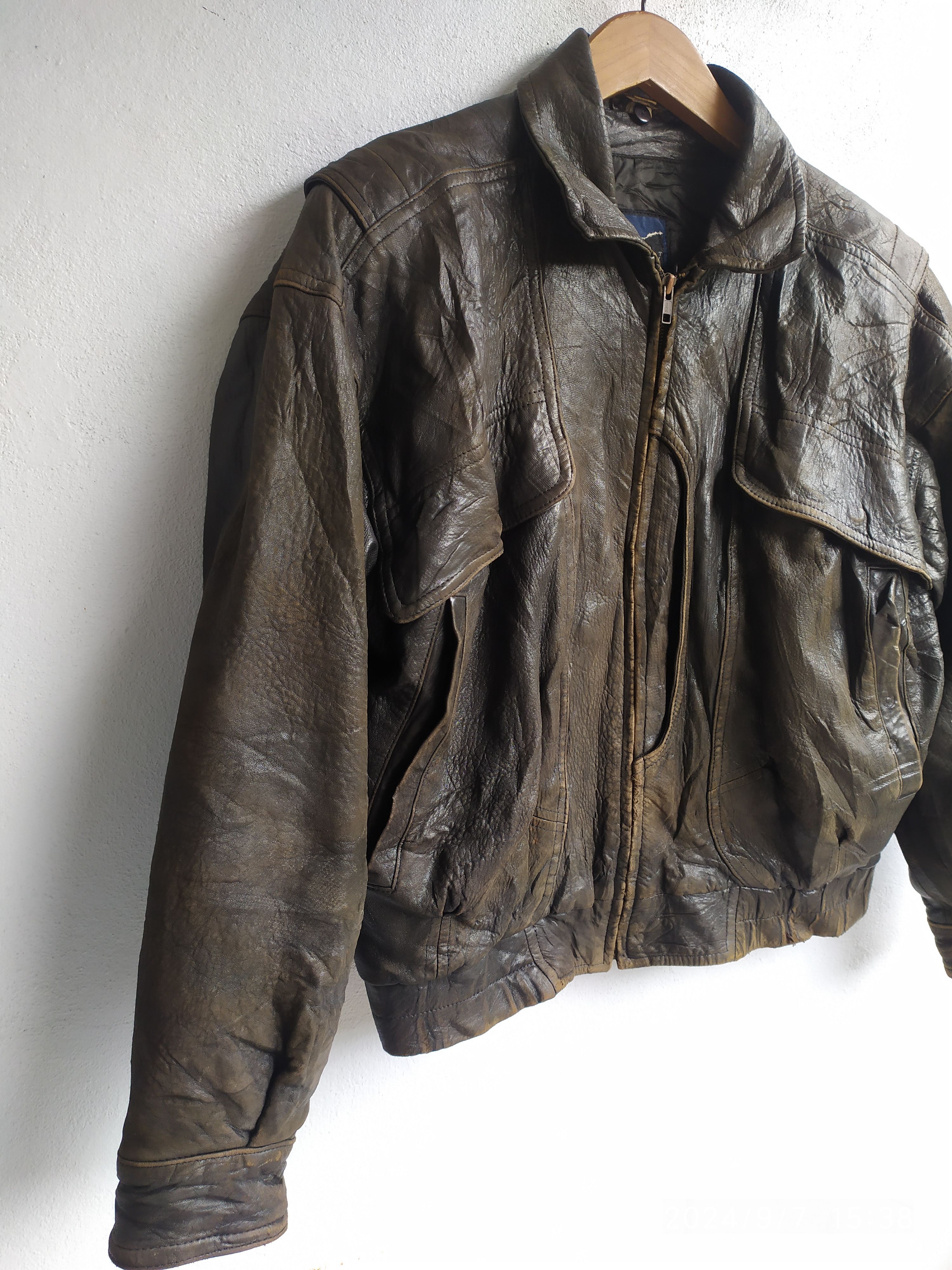 Vintage Vintage Robert Comstock Bikers Leather Jacket Size US L / EU 52-54 / 3 - 5 Thumbnail