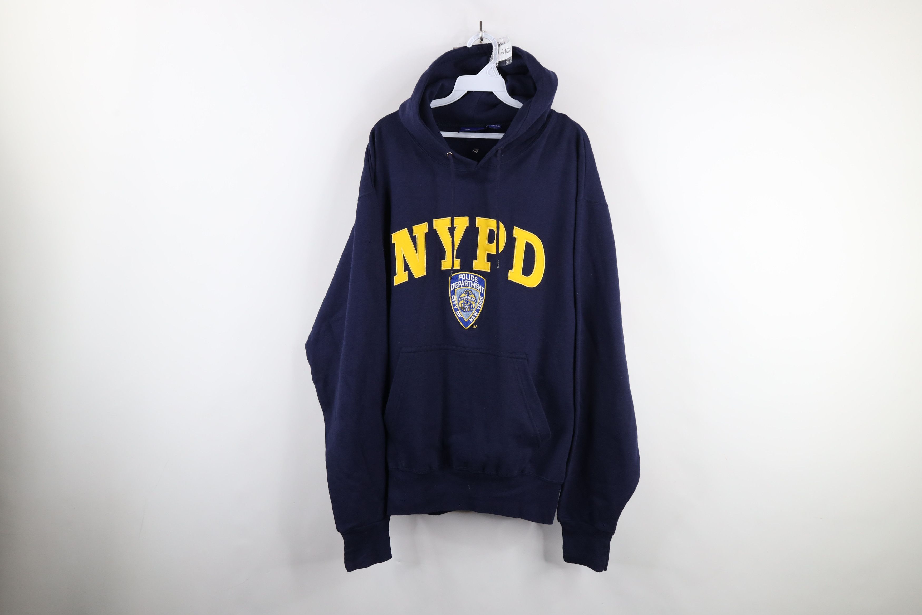 Vintage Vintage Y2K 2006 NYPD New York Hoodie Sweatshirt Blue Size US L / EU 52-54 / 3 - 1 Thumbnail