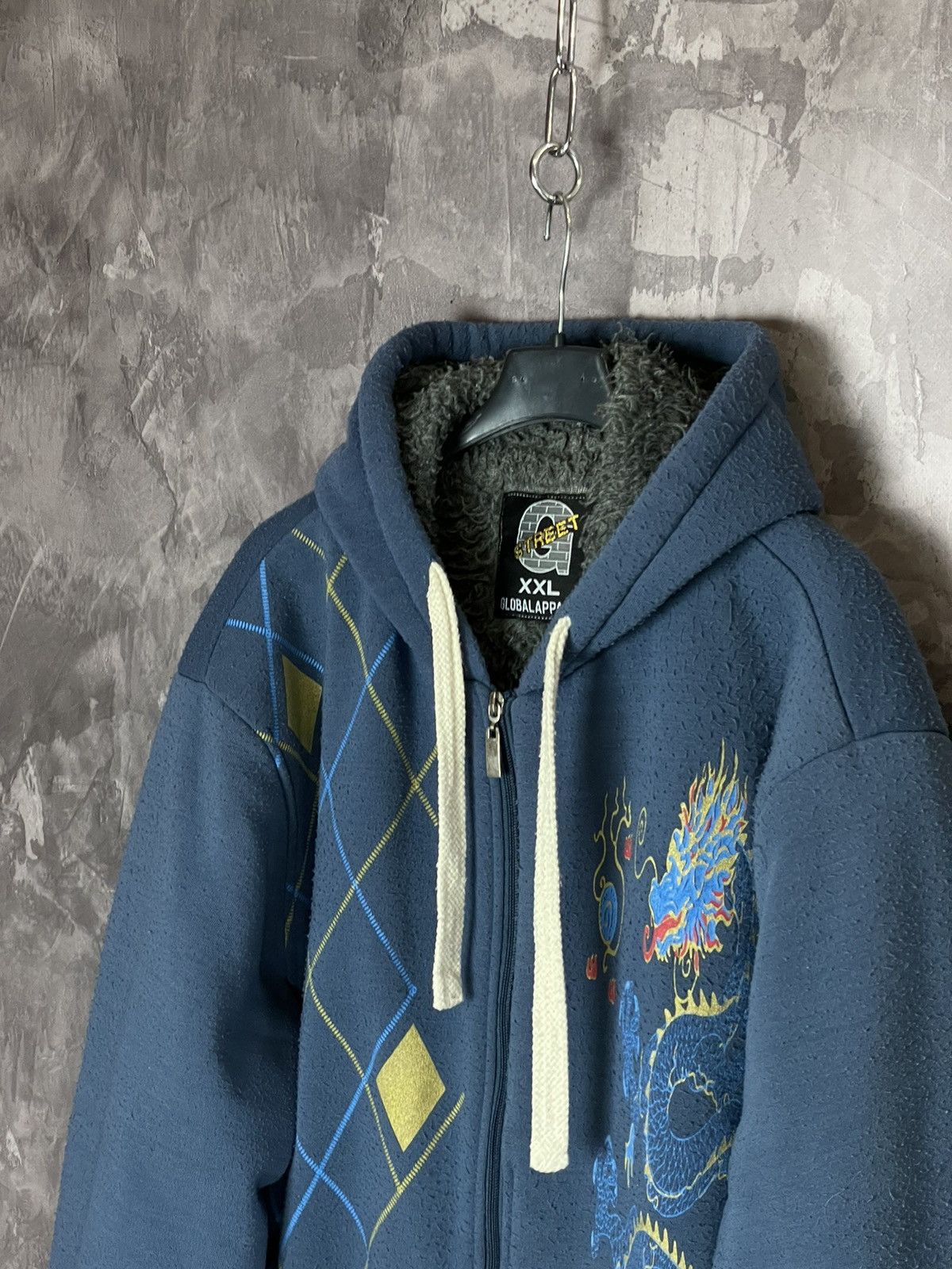 Japanese Brand × Vintage Y2K 2000s Crazy Zip Up Dragon Printed Hoodie All Over Rare Size US XXL / EU 58 / 5 - 8 Thumbnail