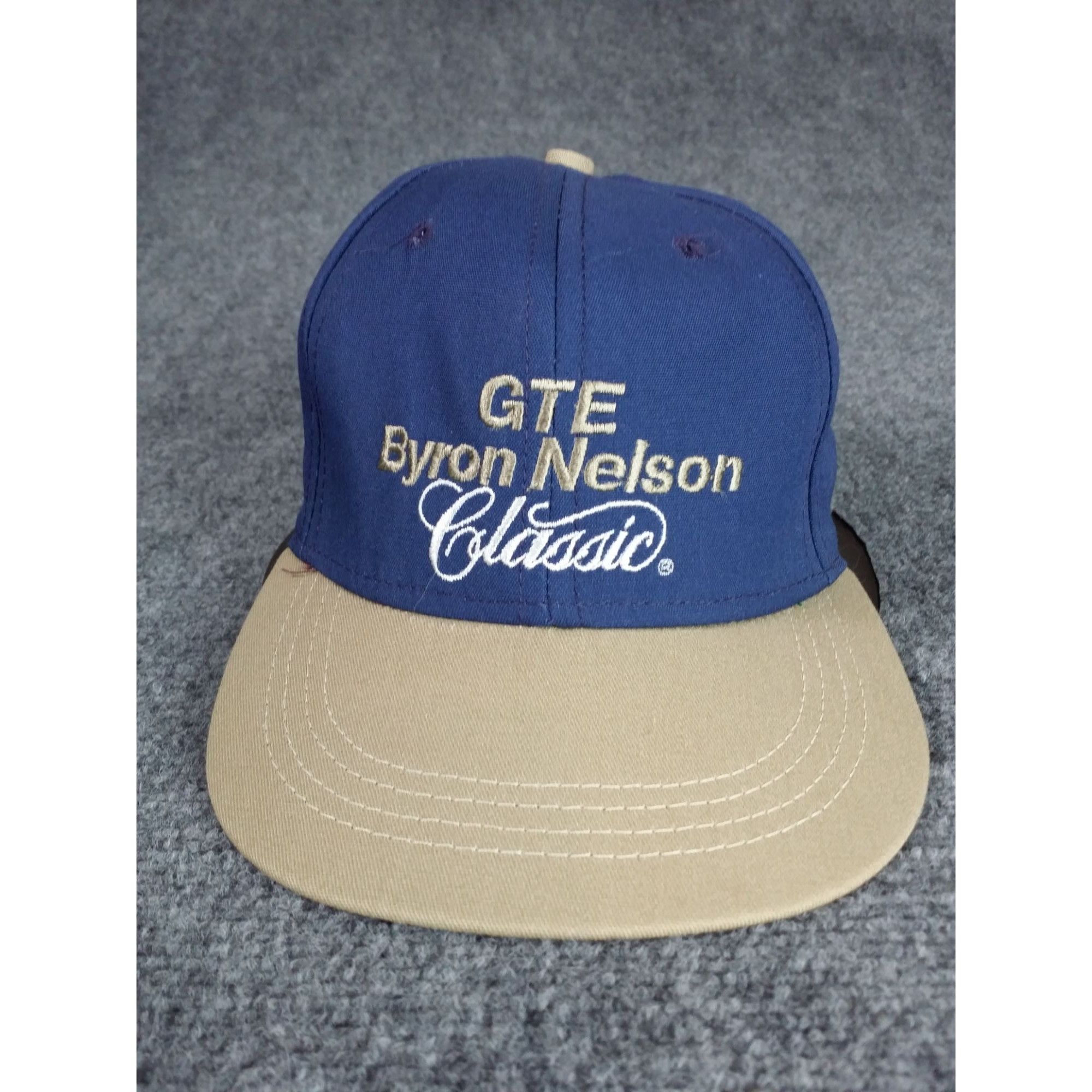 Imperial GTE Byron Nelson Classic Golf Strapback Hat Blue Tan Graphic Size ONE SIZE - 1 Thumbnail