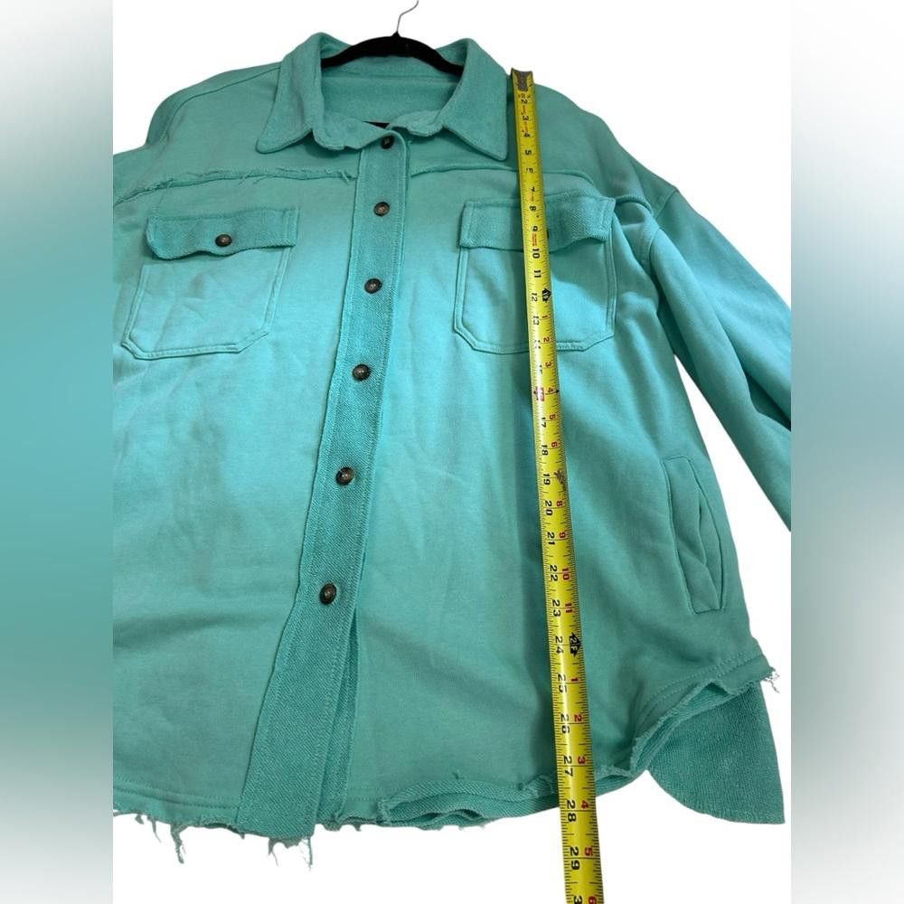 Designer VICI l Charliegh Cotton Blend Shacket Mint Green Medium Size M / US 6-8 / IT 42-44 - 5 Thumbnail