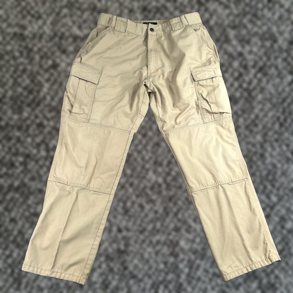 Vintage 5.11 Tactical Mens XL Cargo Pants Beige Ripstop TDU Canvas HOLE IN POCKET Size US 36 / EU 52 - 1 Thumbnail