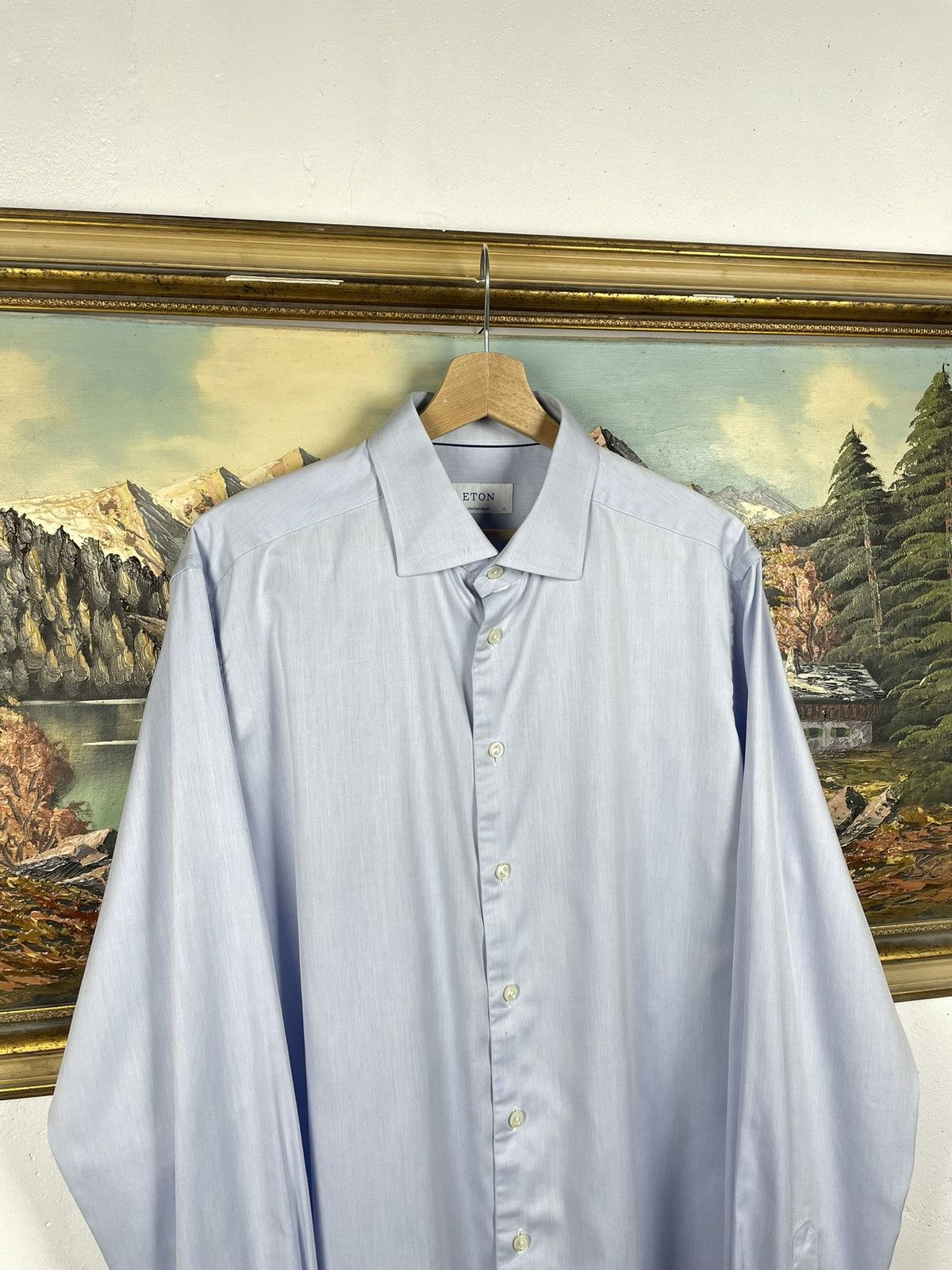 Eton Eton Blue Button Ups Shirt Old Money Luxury Designer Premium Size US XL / EU 56 / 4 - 4 Thumbnail