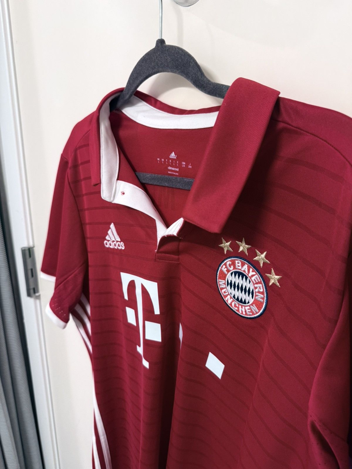 Adidas Bayern Munich Red Collar Jersey Kit Size US L / EU 52-54 / 3 - 2 Thumbnail