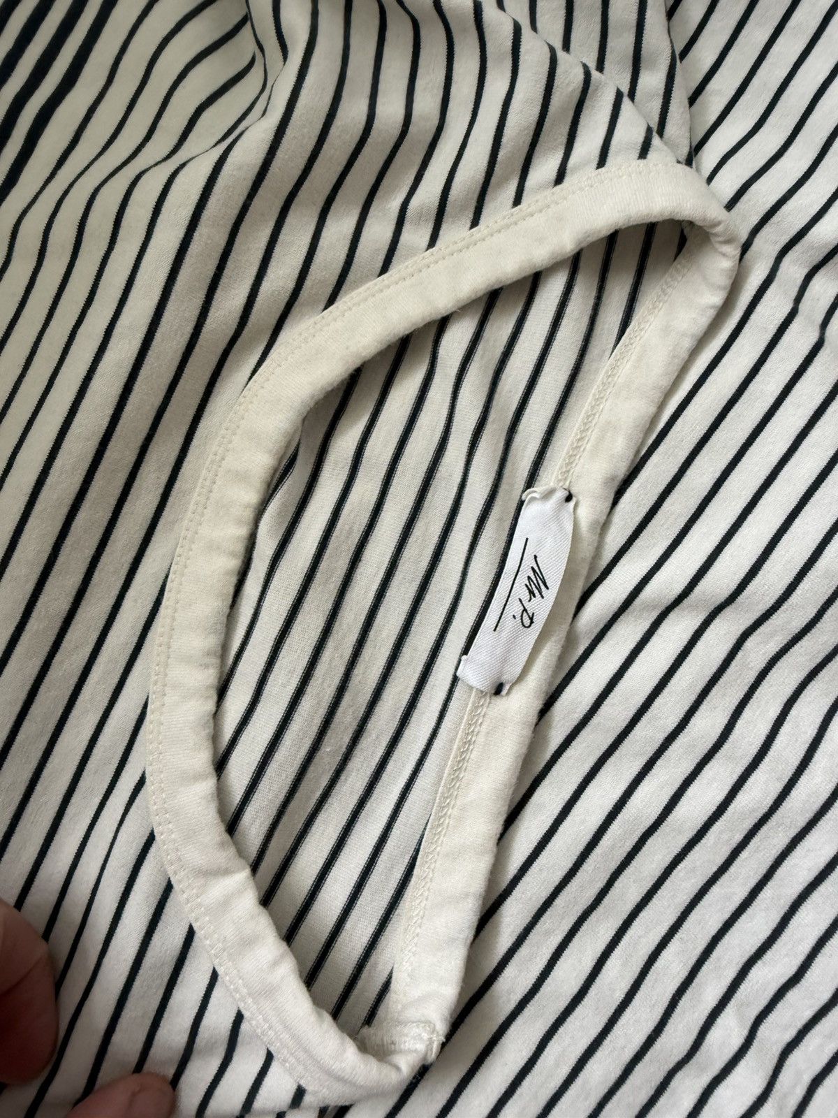 Mr P. Mr P Striped Long Sleeve T-Shirt XL White Blue MR PORTER Size US XL / EU 56 / 4 - 22 Thumbnail