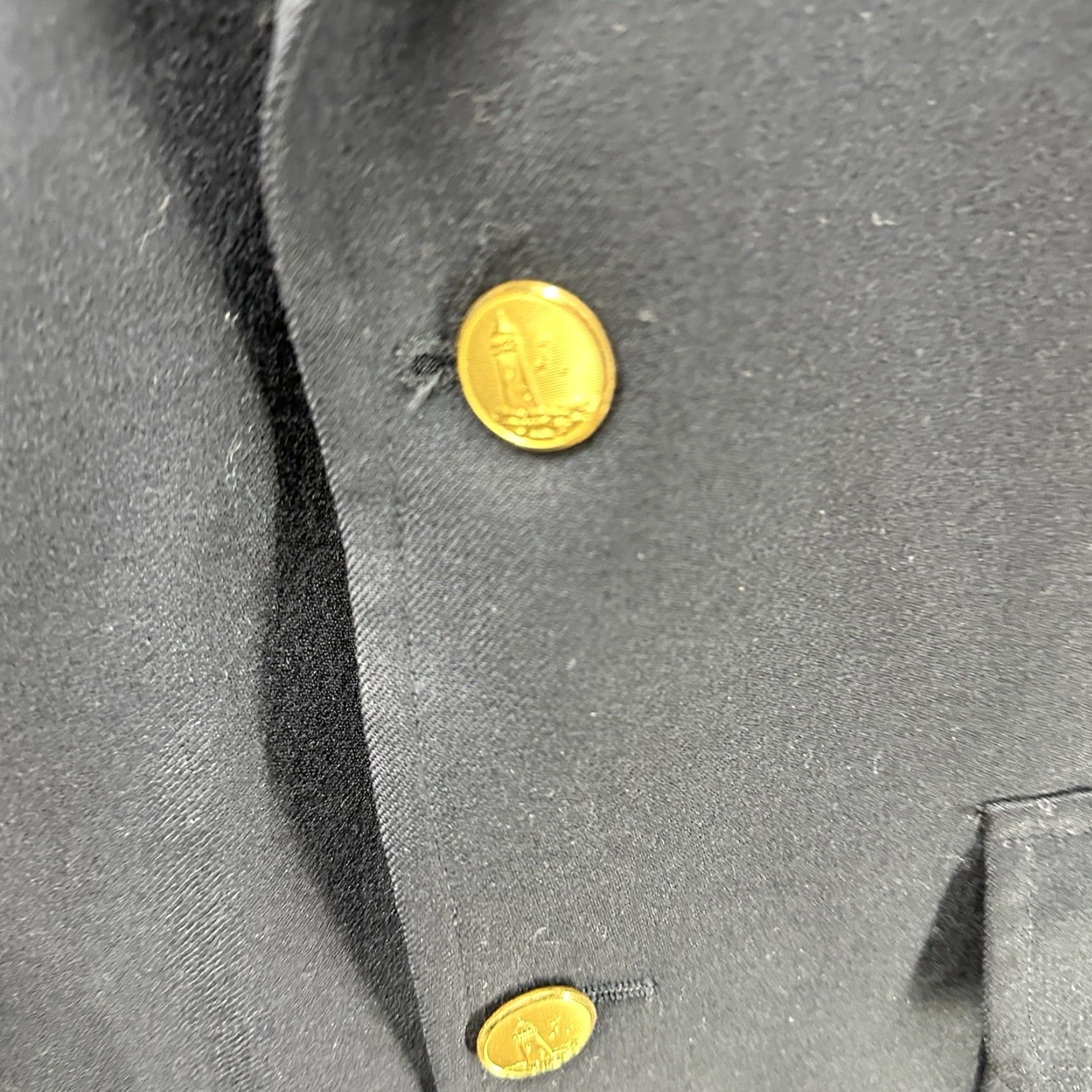 Lands' End VINTAGE Lands' End Wool Blazer Mens M Blue Solid Preppy Single-Breasted Regular Fit Size 40R - 6 Thumbnail