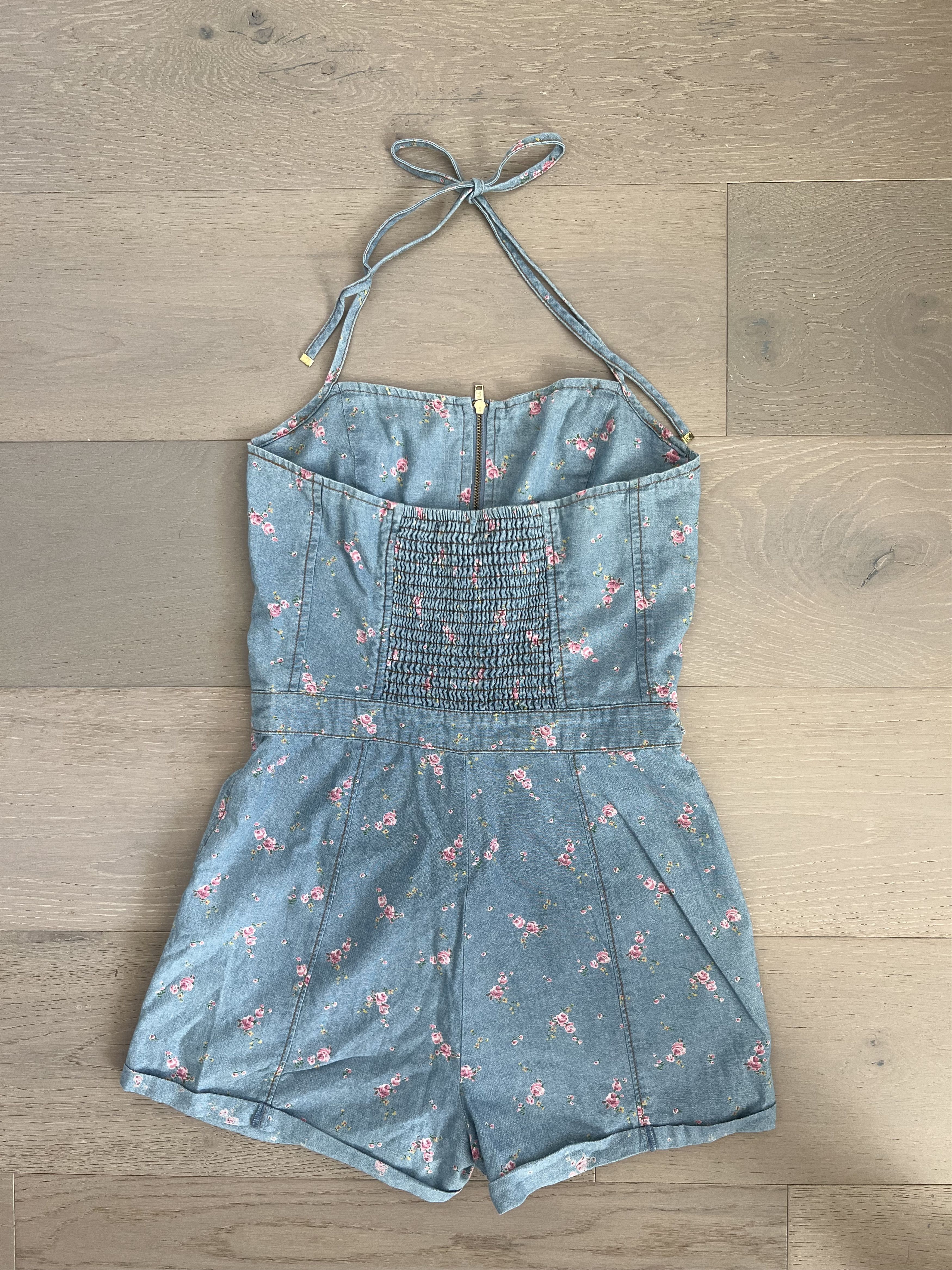 Juicy Couture Juicy Couture Floral Halter Romper - Size 2 (fits like 0) Size XS / US 0-2 / IT 36-38 - 8 Thumbnail