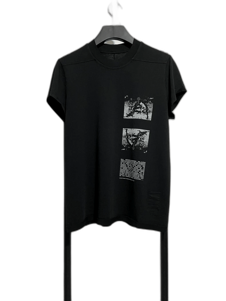 rick owens short sleeve black t-shirt-2508