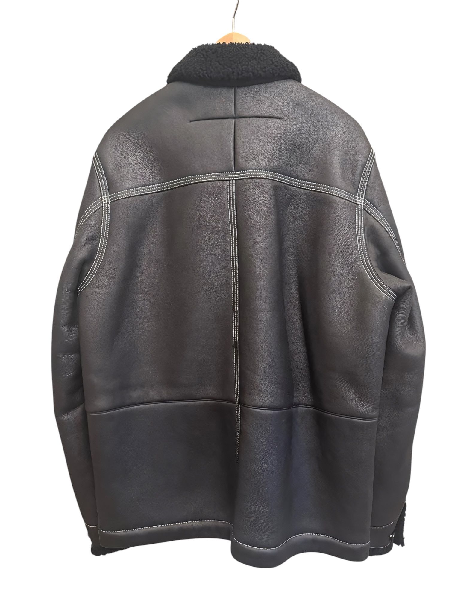 Givenchy F/W 2015 SHEEP FUR SHEARLING LAMBSKIN LEATHER COAT Size US M / EU 48-50 / 2 - 2 Thumbnail