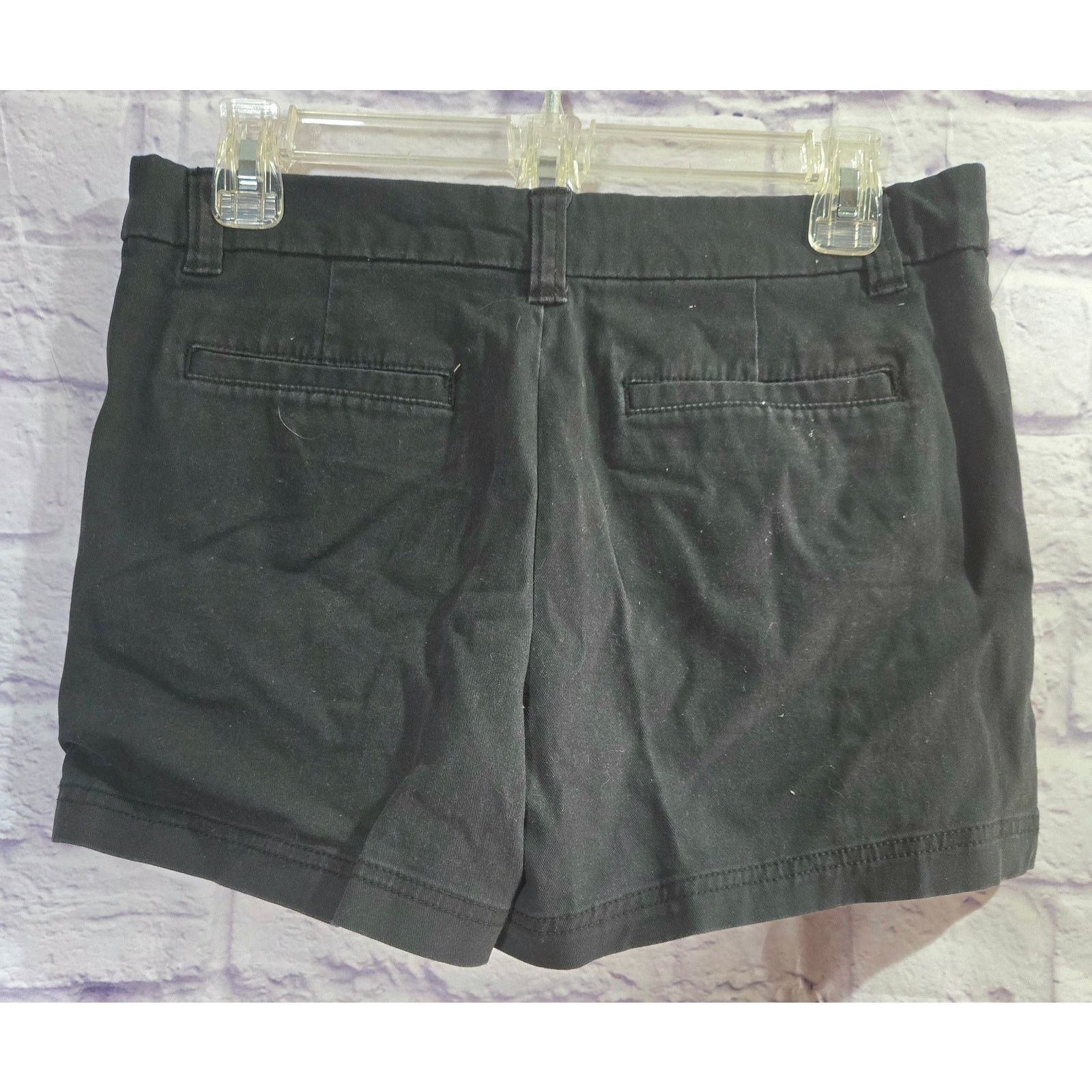 Other BCG Black Flat Front Chino Women's Shorts 6 Stretch Size 28" / US 6 / IT 42 - 2 Thumbnail