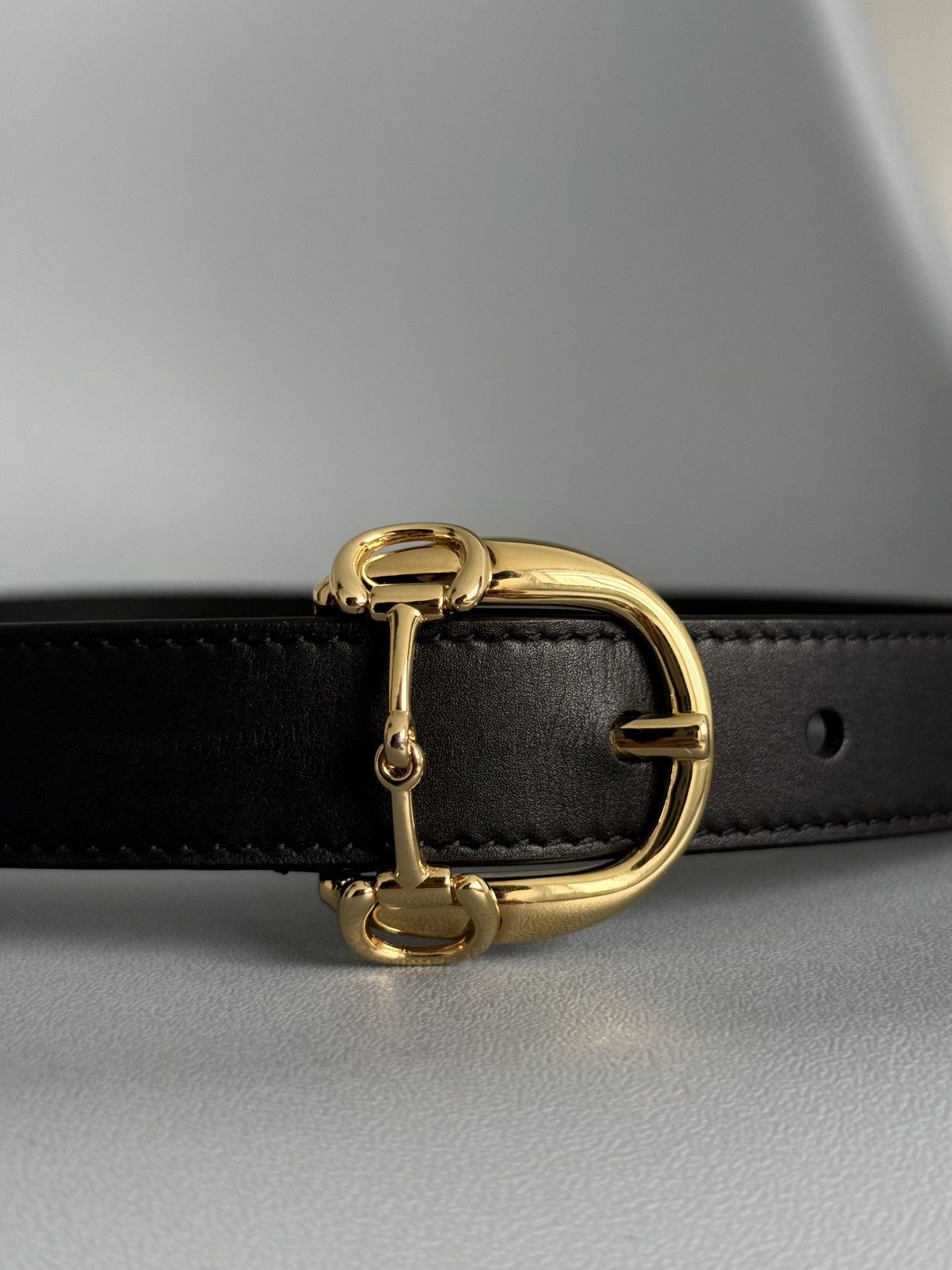 Gucci Gucci Horsebit Belt Calfskin Leather Gold Buckle Size ONE SIZE - 5 Thumbnail