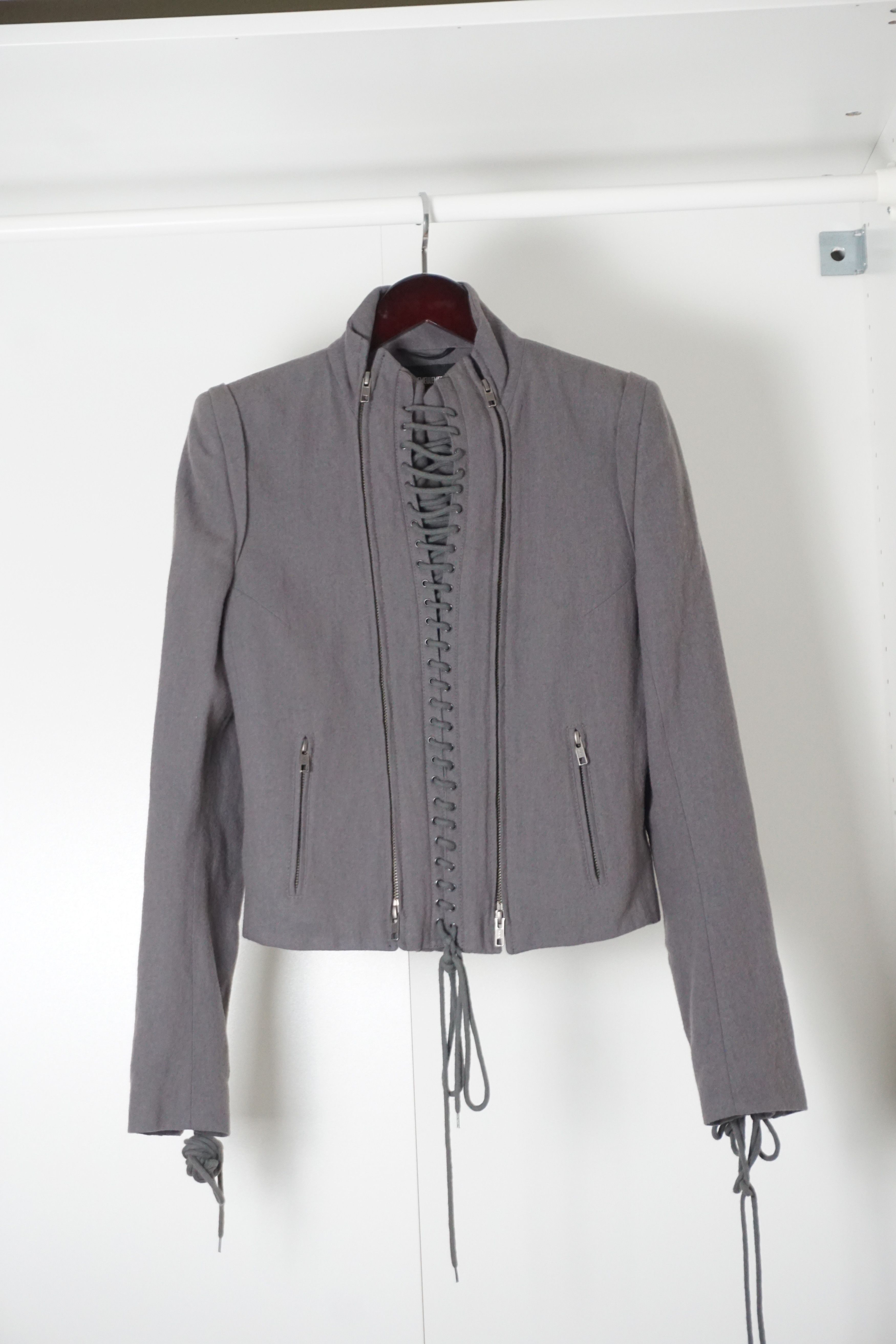 Ann Demeulemeester FW11 Wool Corset Lace Up Jacket | Grailed Ann Demeulemeester FW11 Wool Corset Lace Up Jacket | Grailed