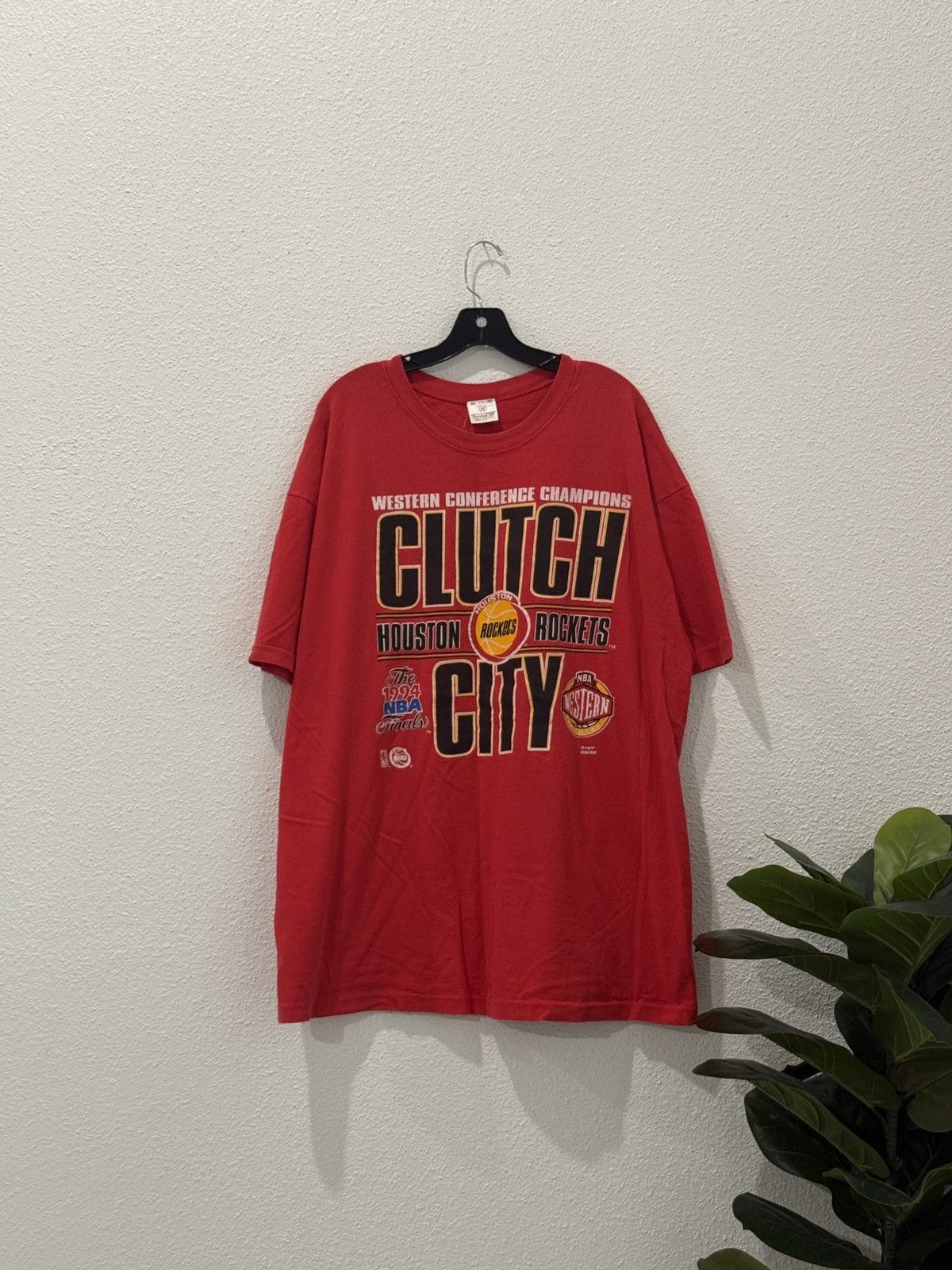 NBA Vintage 1994 Houston Rockets NBA Finals Clutch City XXL Size US XXL / EU 58 / 5 - 1 Thumbnail