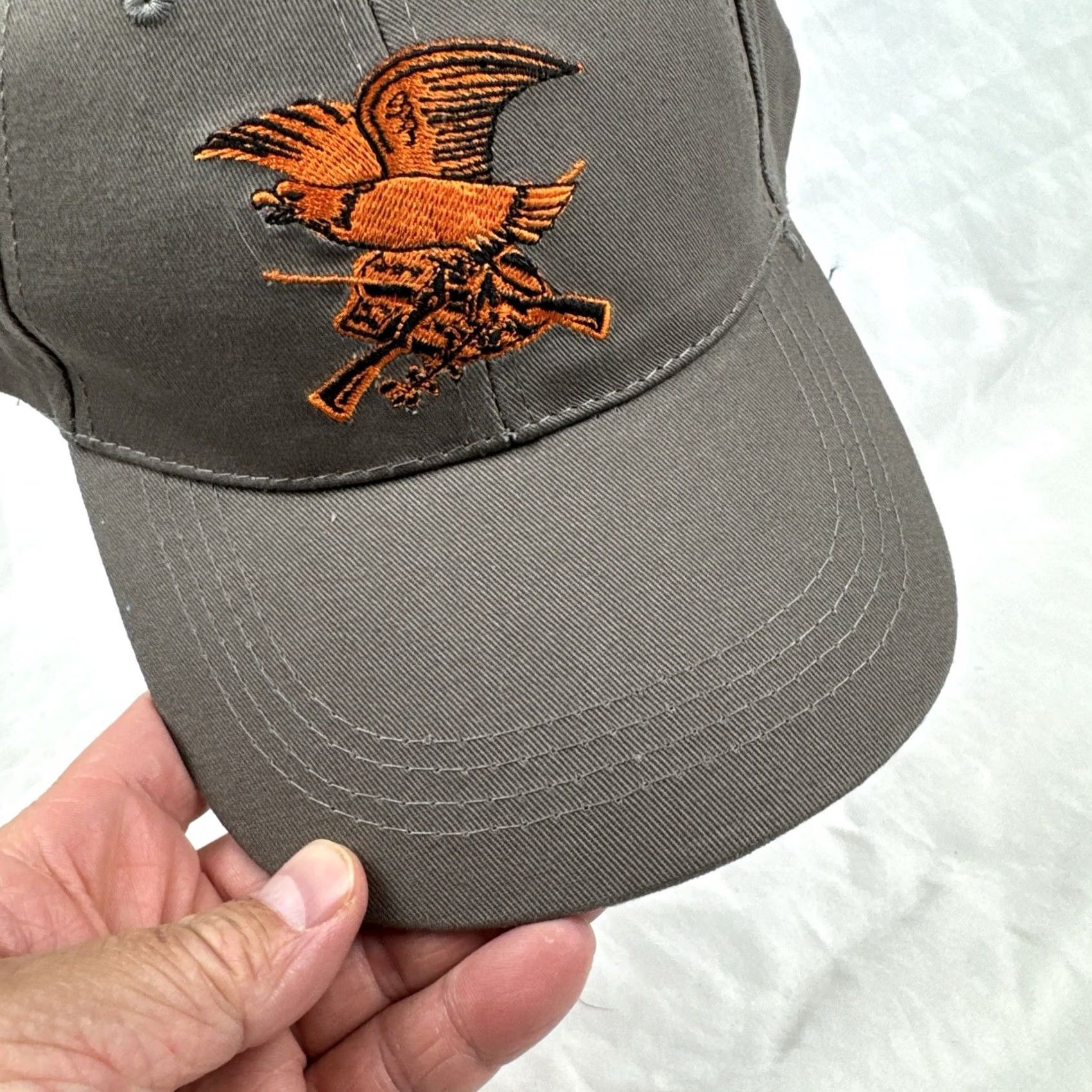 Vintage NRA Trucker Hat Brown Hook & Loop Embroidered Eagle Cotton Polyester Adjustable Twill Men Size ONE SIZE - 3 Thumbnail