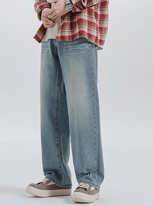 Japanese Brand × Jean American style washed retro trend straight jeans Size US 32 / EU 48 - 1 Thumbnail