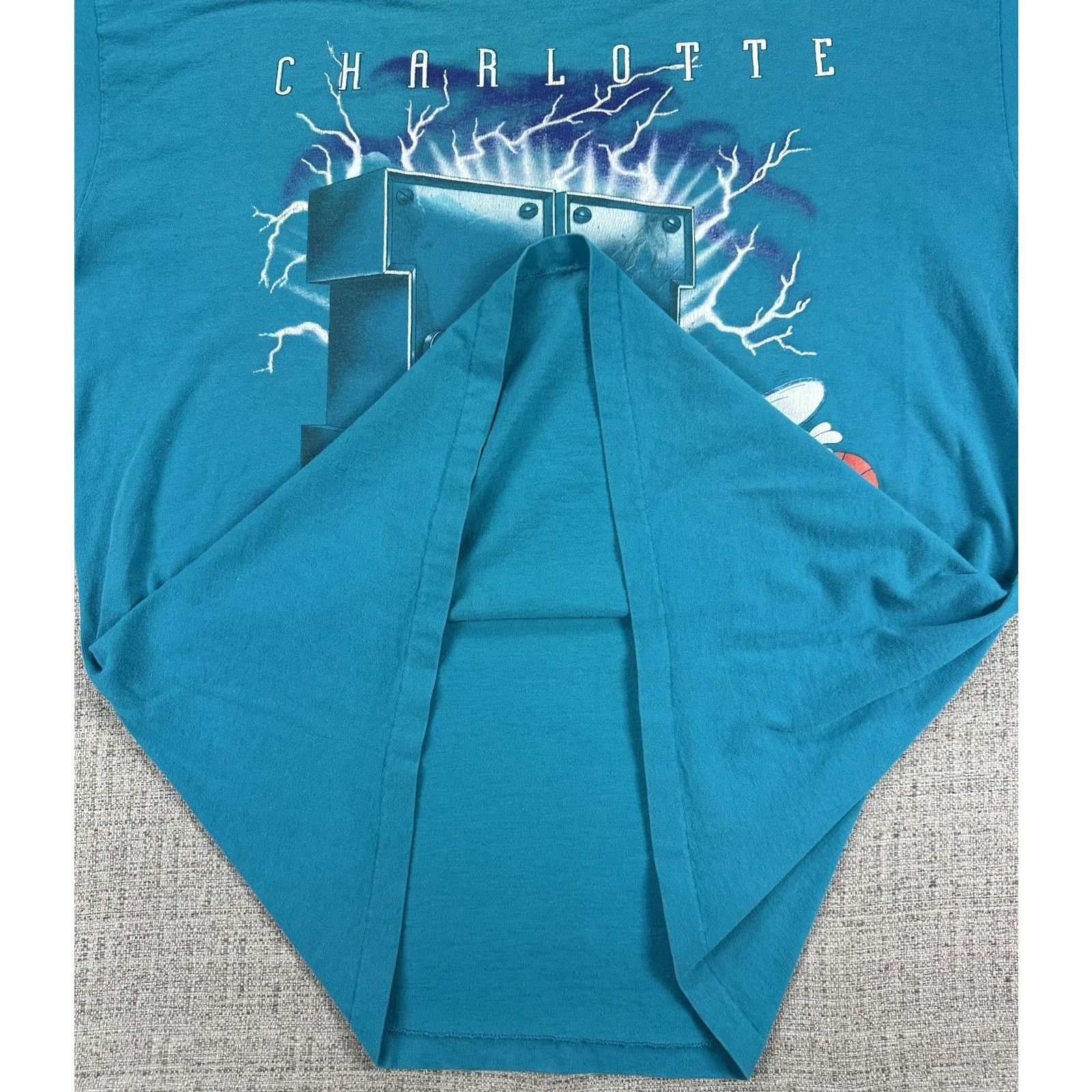 Other Vintage Charlotte Hornets Shirt XL Lightning Mascot USA 90s Size US XL / EU 56 / 4 - 6 Thumbnail