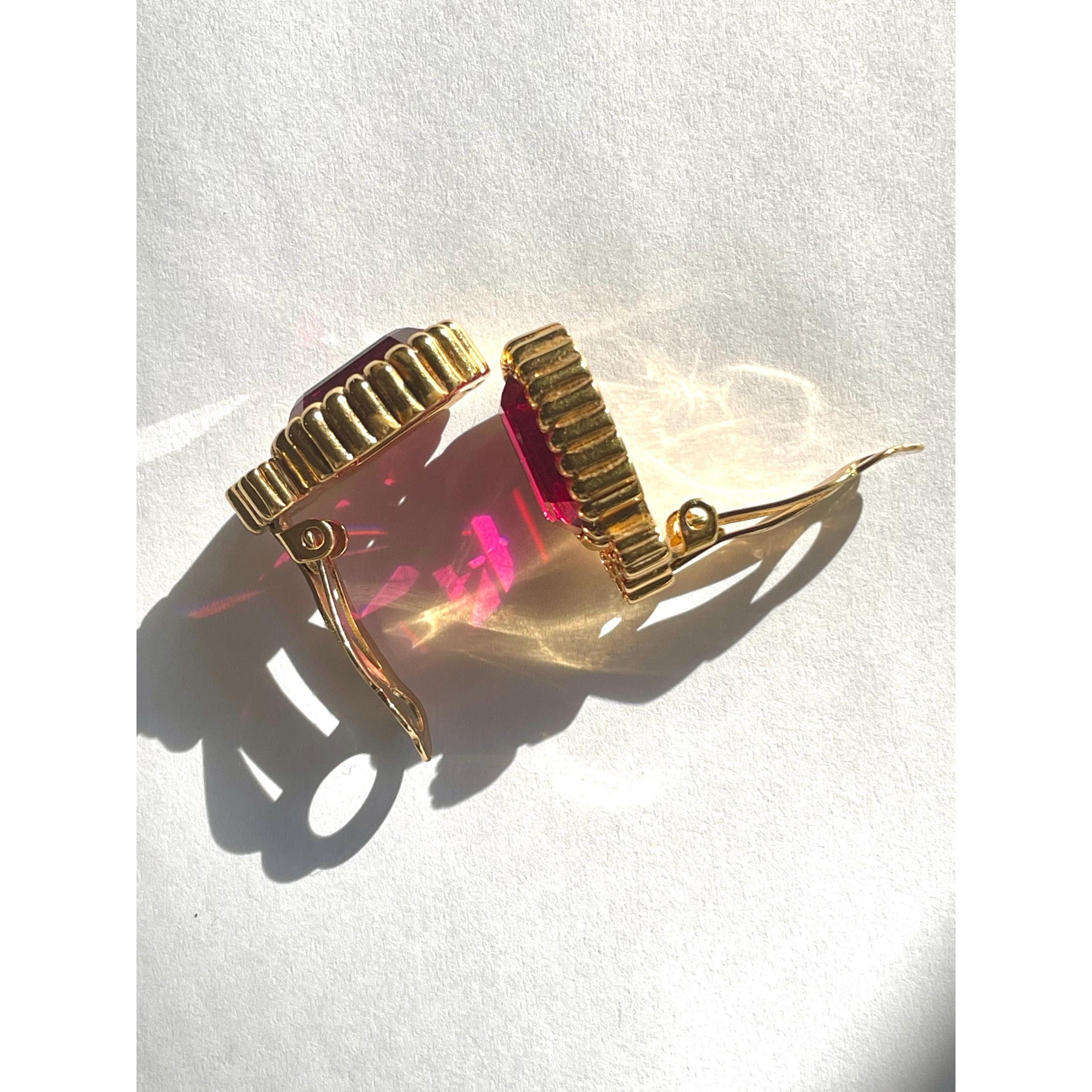 Nina Ricci Vintage Nina Ricci pink gripoix glass earrings Size ONE SIZE - 9 Thumbnail