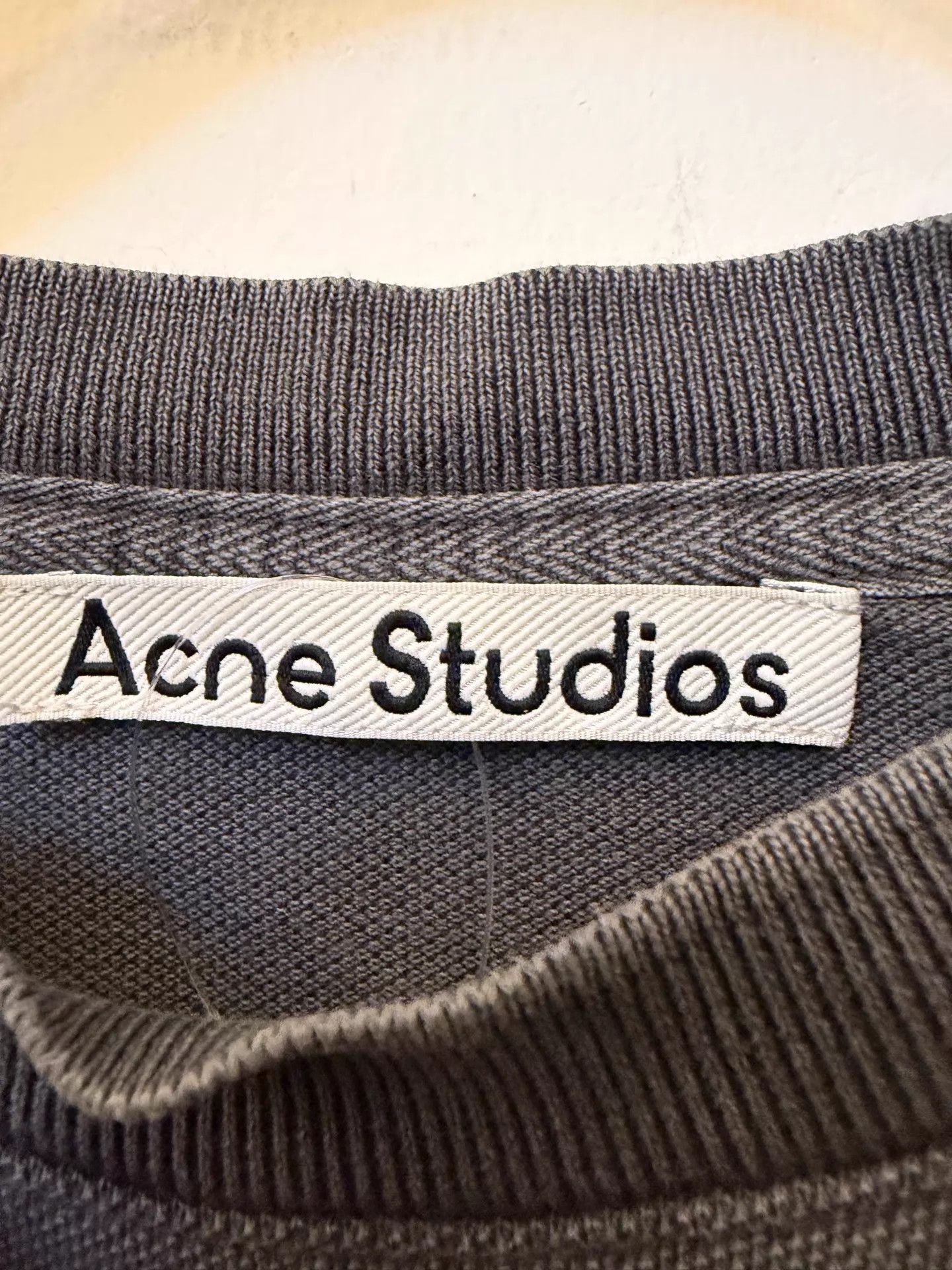 Acne Studios Acne Embroidered Logo Oversized T-Shirt Faded Black XS Size US XS / EU 42 / 0 - 2 Thumbnail