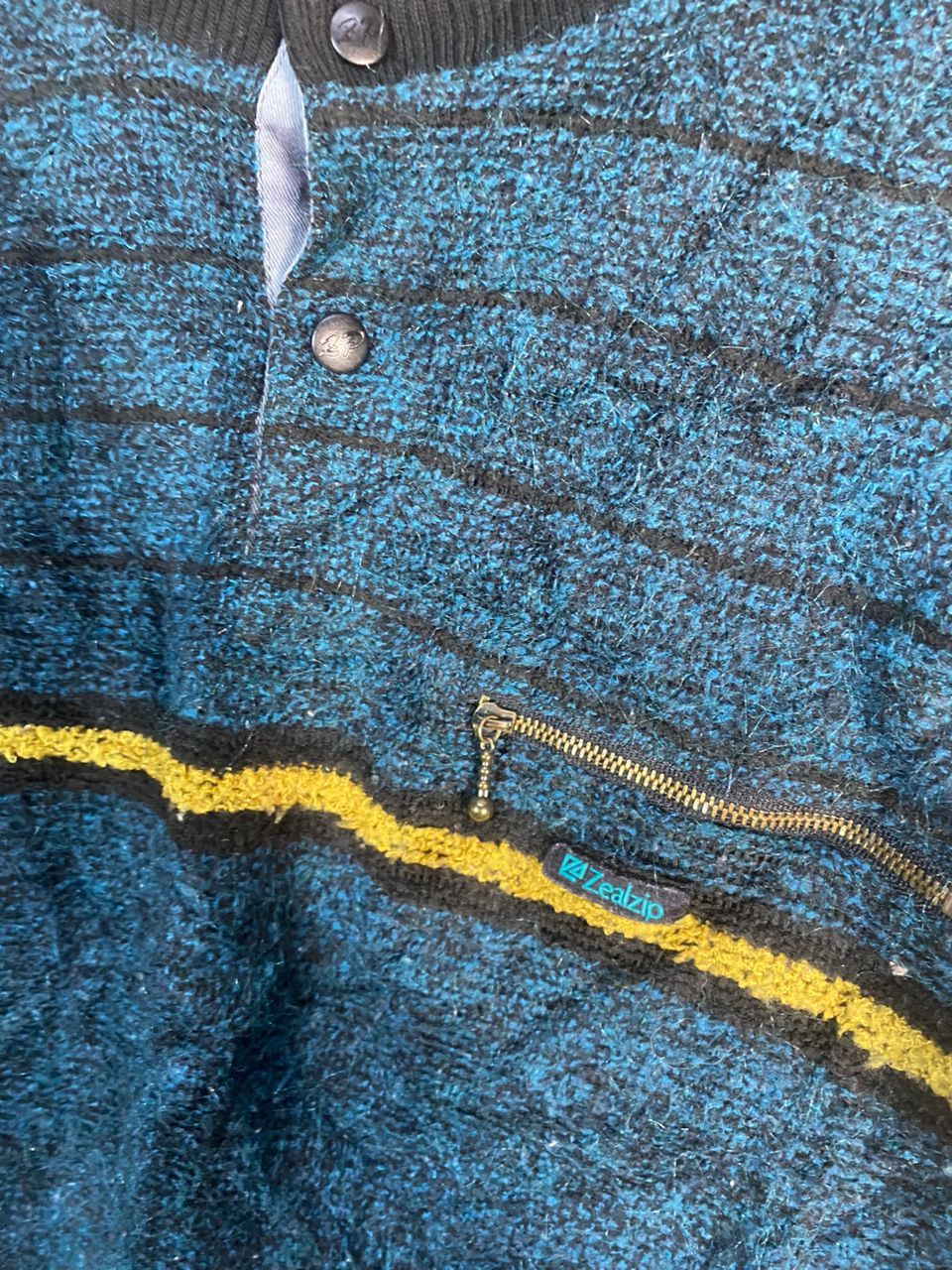 Japanese Brand Vintage zealzip single pocket wool sweatshirt Size US M / EU 48-50 / 2 - 5 Thumbnail
