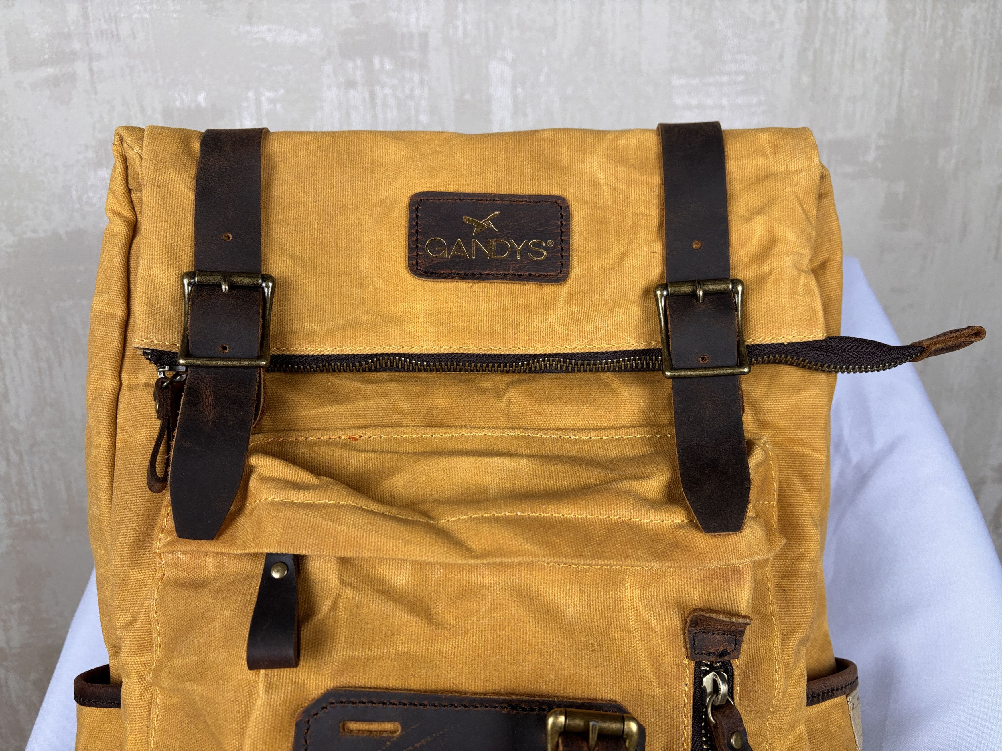 Other Gandys Canvas Wax Waxed Cotton Backpack Travel Outdoor Size ONE SIZE - 4 Thumbnail