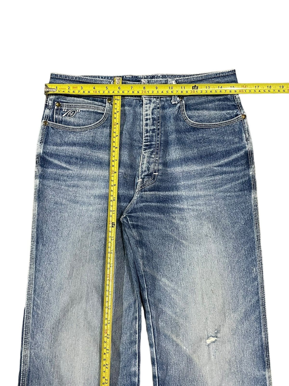 Japanese Brand Vintage Y2K Japanese Brand Fade Wash Straight Loose Jeans Size US 31 - 13 Thumbnail