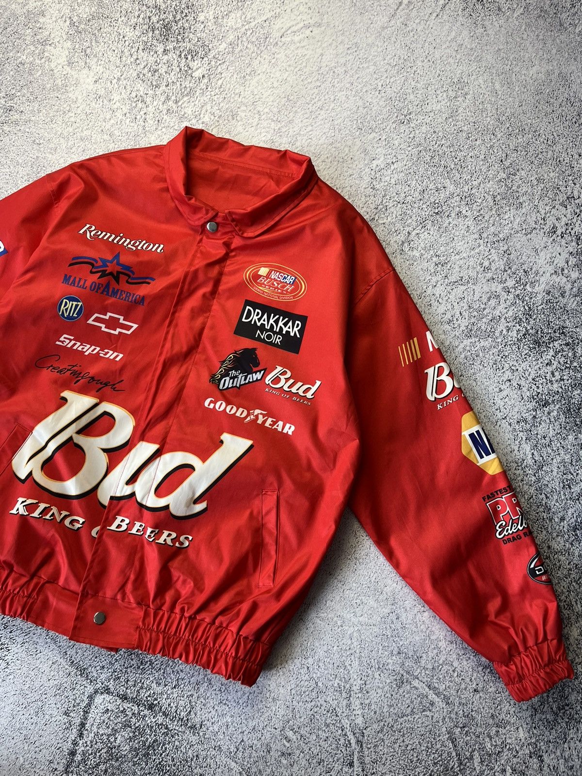 Vintage Novelty Racing Polyester Red Full Zip Up Lightweight Jacket Size US M / EU 48-50 / 2 - 5 Thumbnail