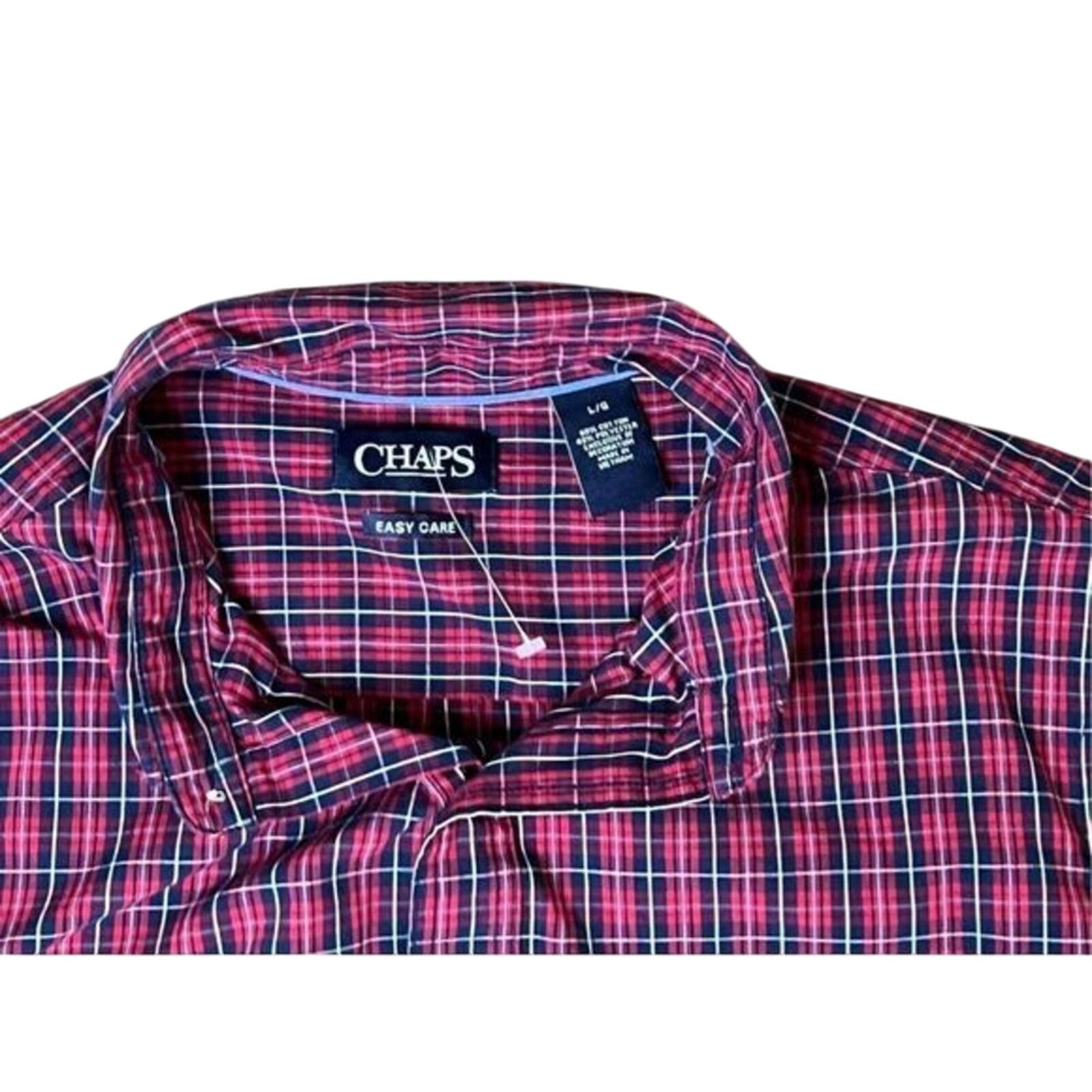 Chaps Chaps Easy Care Button Down Red Plaid Shirt LARGE NWOT Size US L / EU 52-54 / 3 - 5 Thumbnail