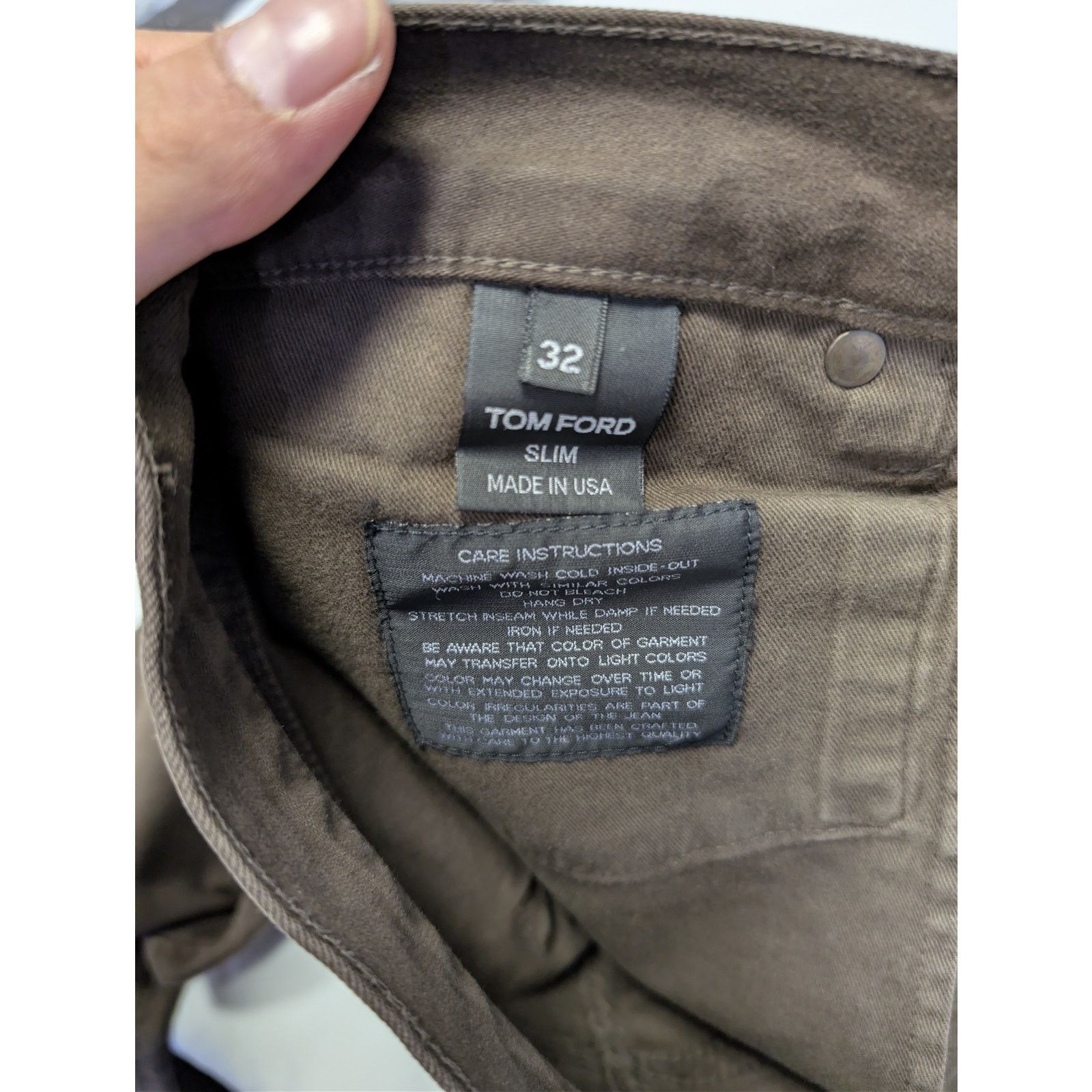 Tom Ford o1rshd1 Slim-Fit Denim Jeans in Brown 32 Size US 32 / EU 48 - 18 Thumbnail