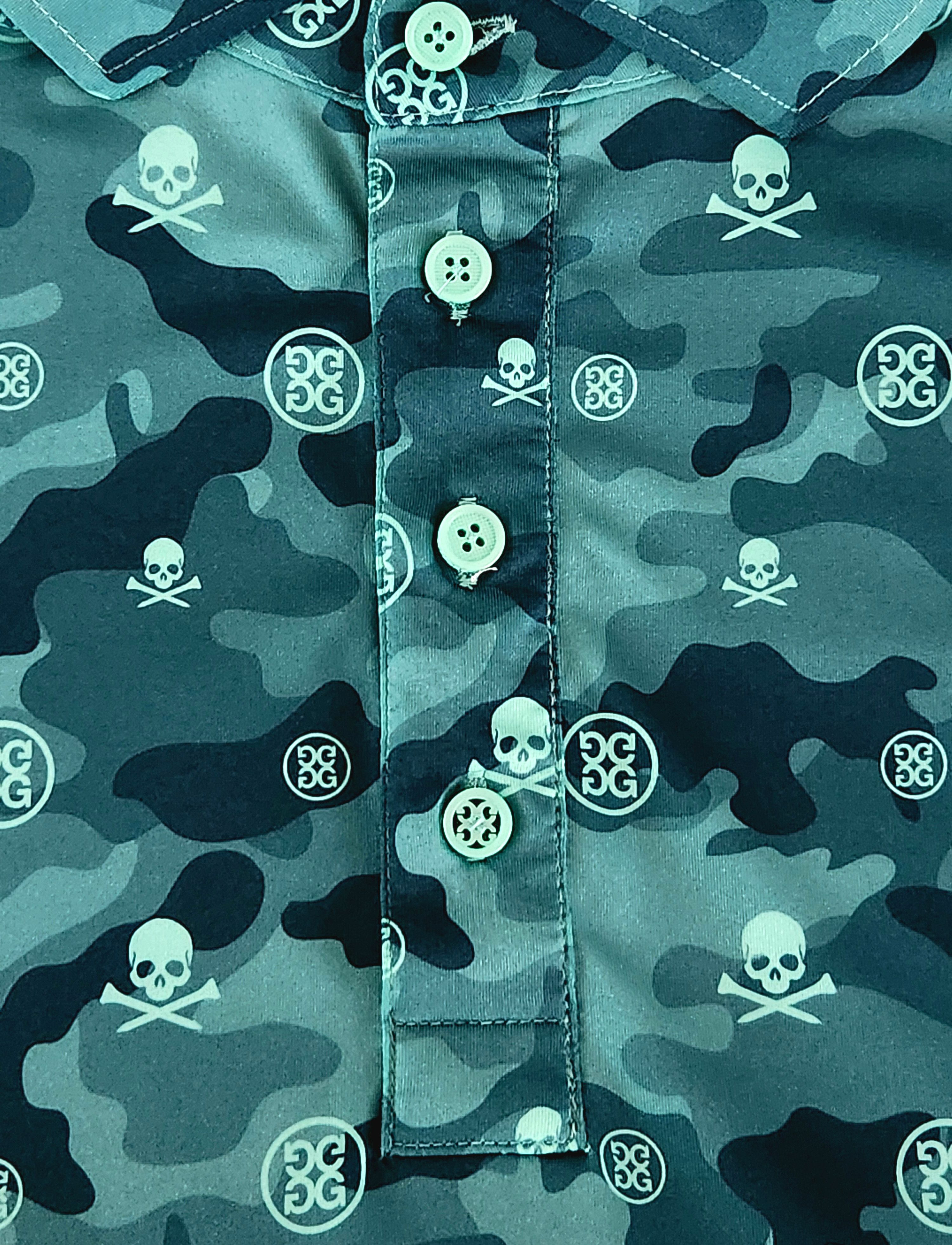 G/FORE G/Fore Golf Shirt Polo Icon Camo Tech Print Lotus Green Size US M / EU 48-50 / 2 - 7 Thumbnail