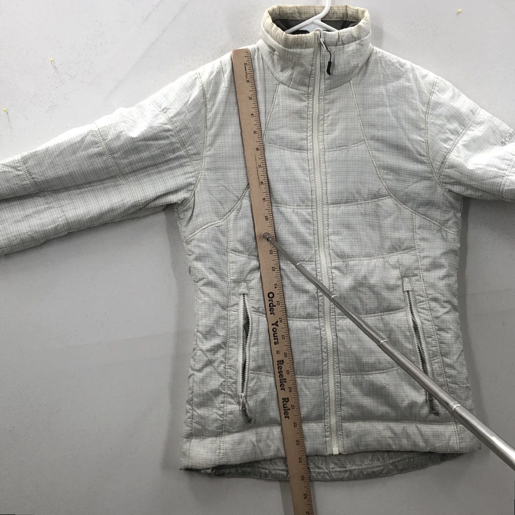 Vintage Columbia Womens Jacket White Check Interchange Long Sleeve Full Zip Puffer Sz XS Size XS / US 0-2 / IT 36-38 - 3 Thumbnail
