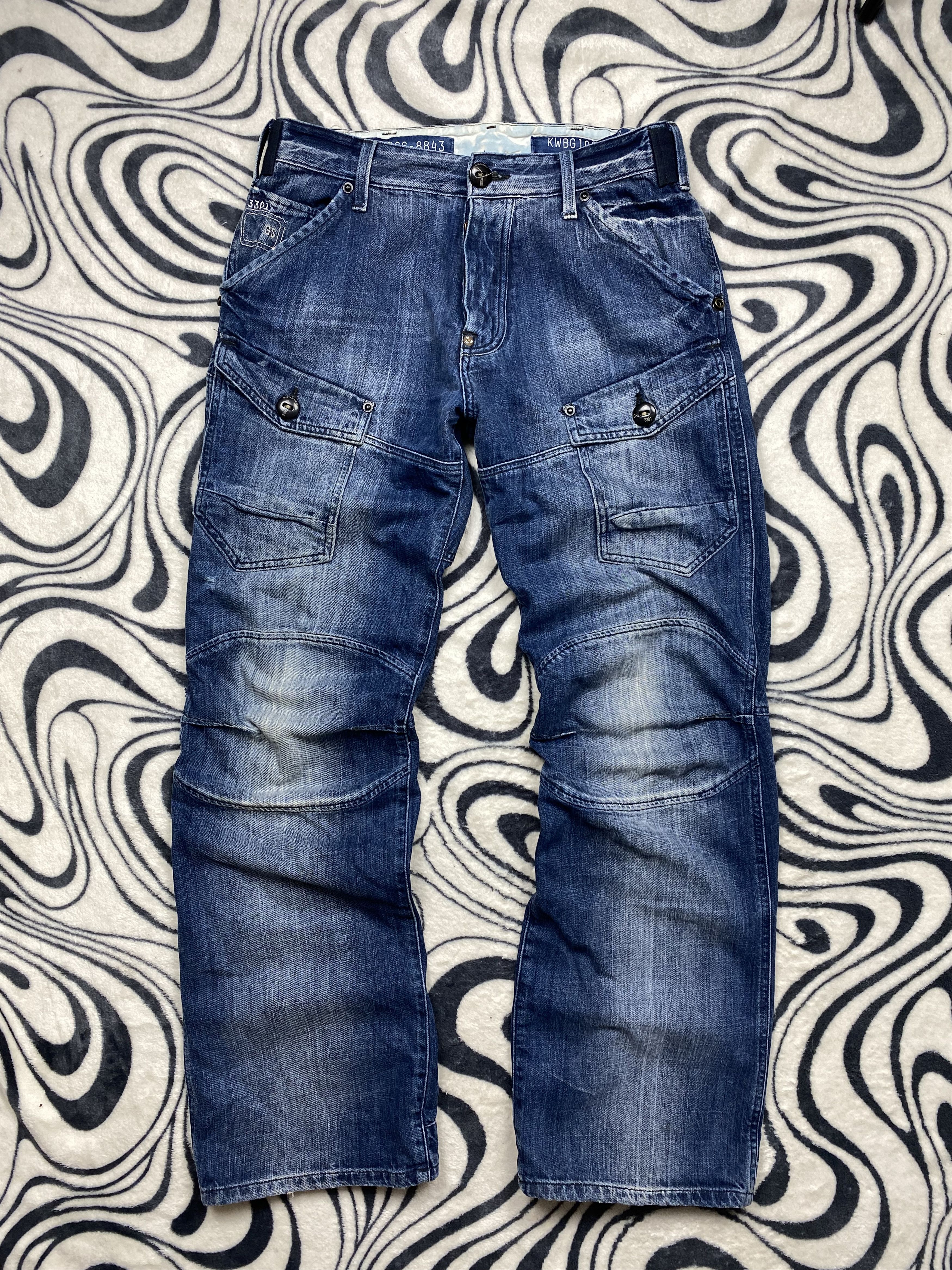 G Star Raw Storm Elwood Denim Pants Double Knee Jeans Y2K