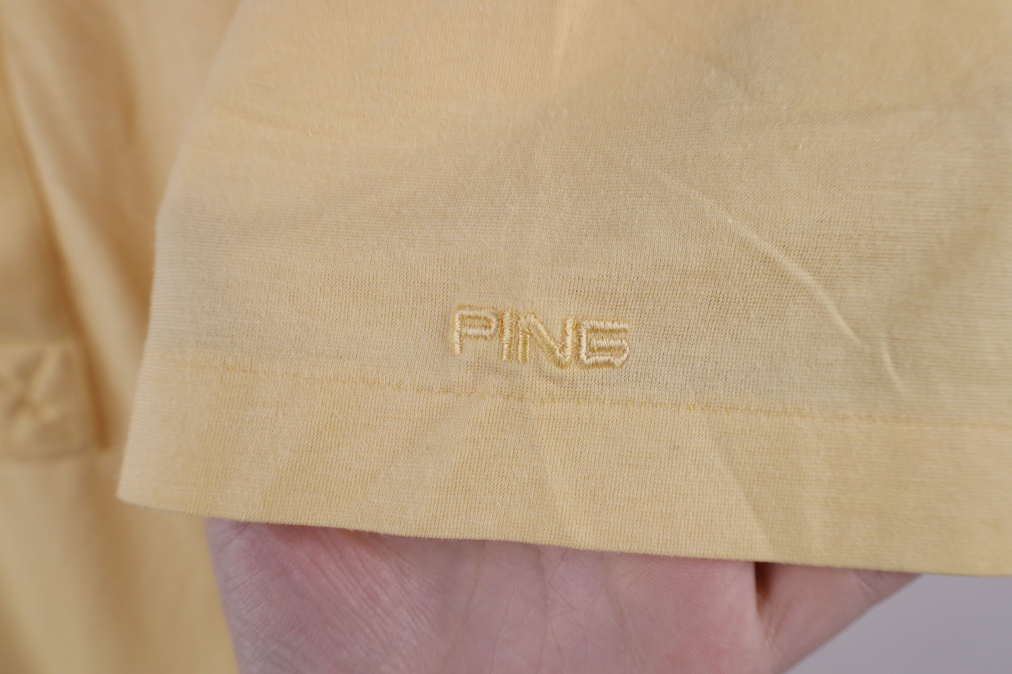 PING × Vintage Vintage 80s 90s Ping Golf Knit Golfing Polo Shirt Yellow Size US L / EU 52-54 / 3 - 4 Thumbnail