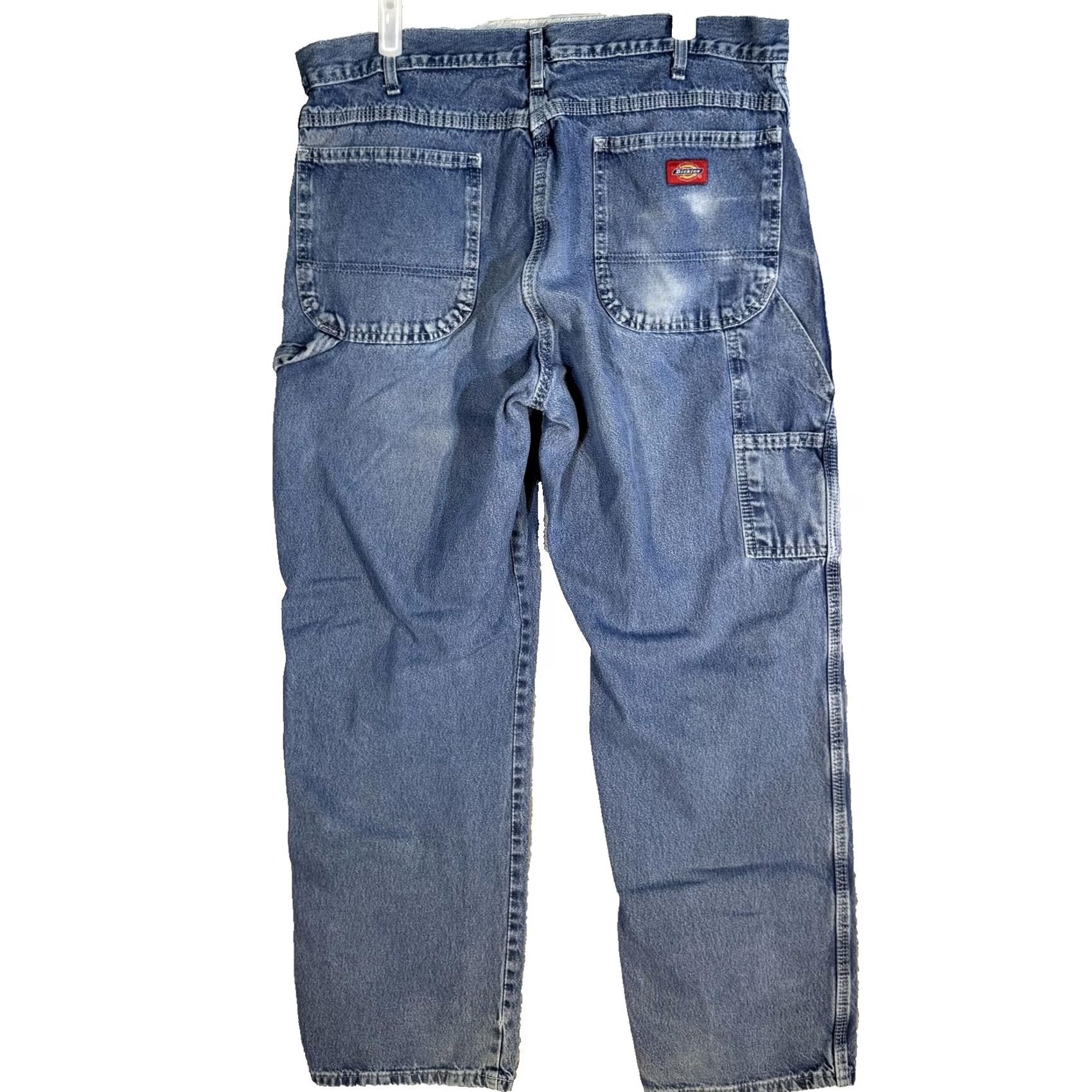 Dickies Dickies Carpenter Jeans Mens 36x32 Light Wash Denim Workwear Hammer Loop Utility Jeans Size US 36 / EU 52 - 2 Thumbnail