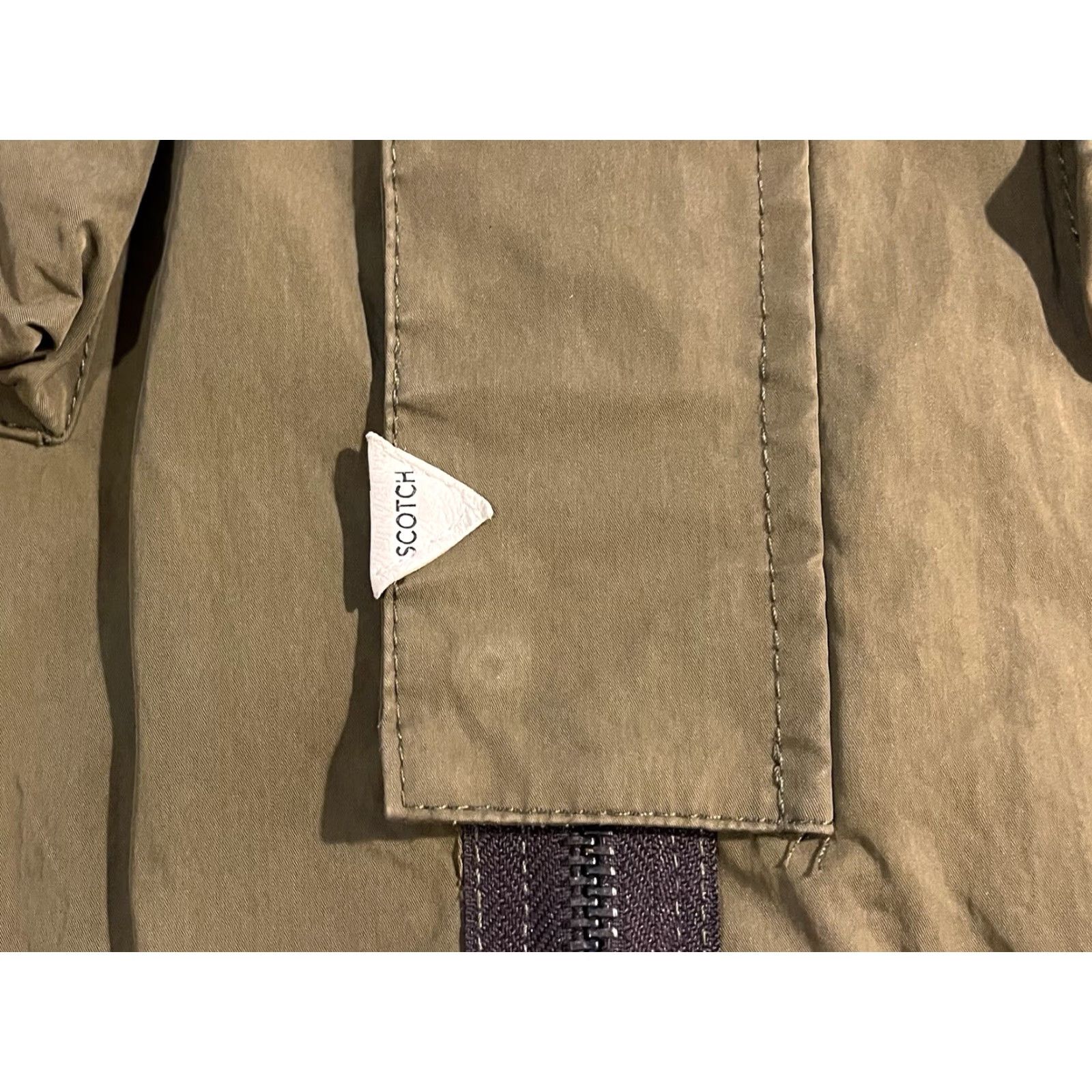 Scotch & Soda Scotch & Soda Favorite Parka Men’s Small Army Green Jacket Regular size Parka Wind-Resistant Hooded Full Zip Pockets 39” Chest Size US S / EU 44-46 / 1 - 3 Thumbnail